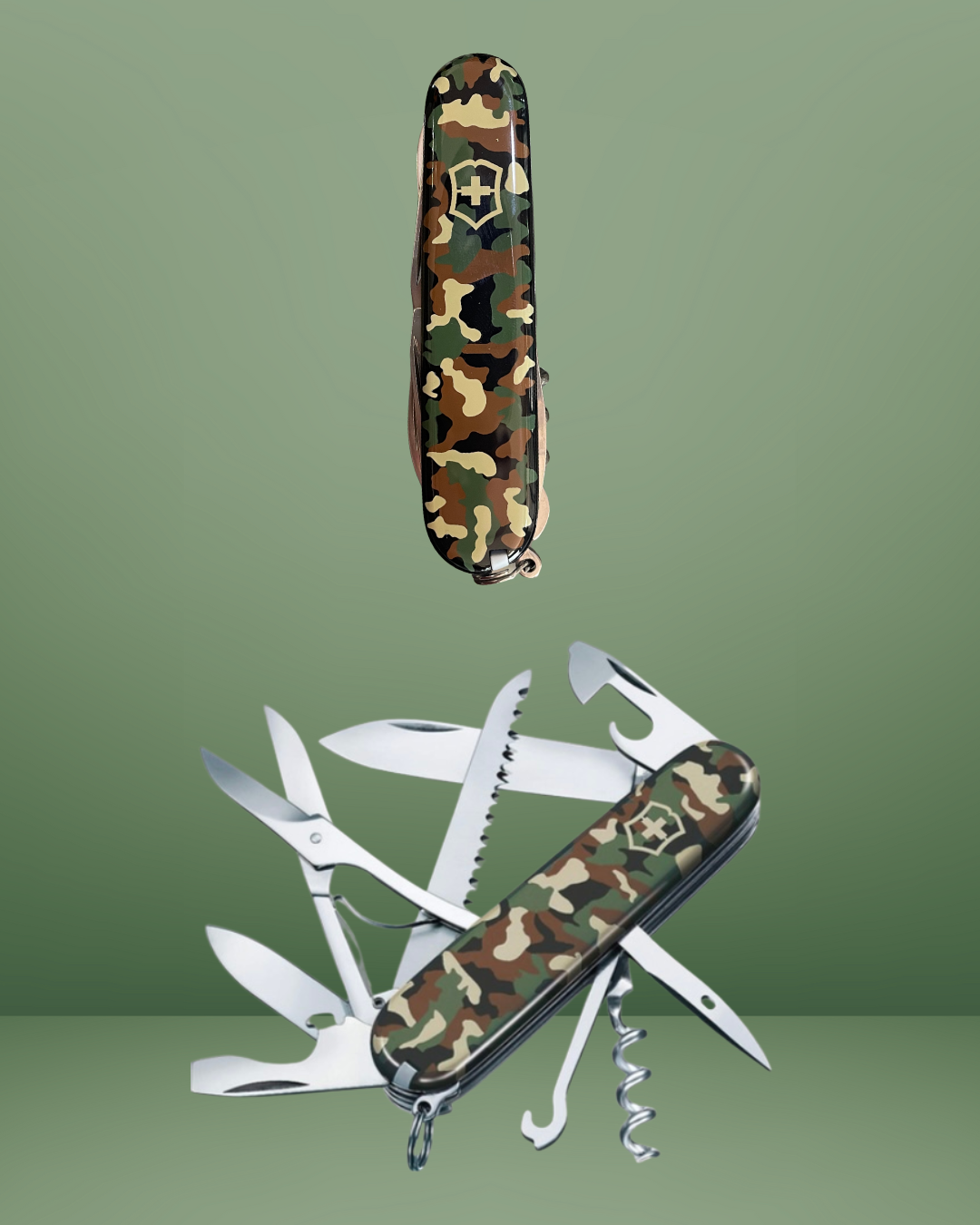 navaja HUNTSMAN camuflada