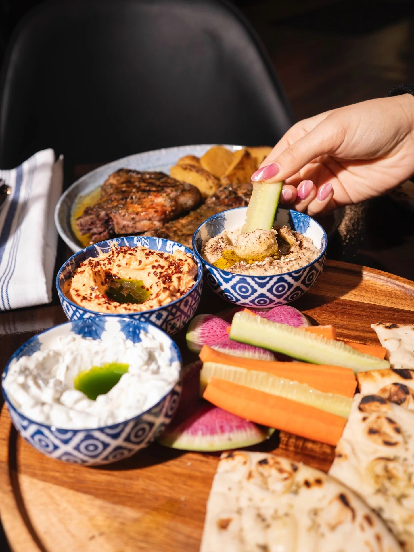 The dip platter at Raki restaurant in Hanover Park deserve its own moment