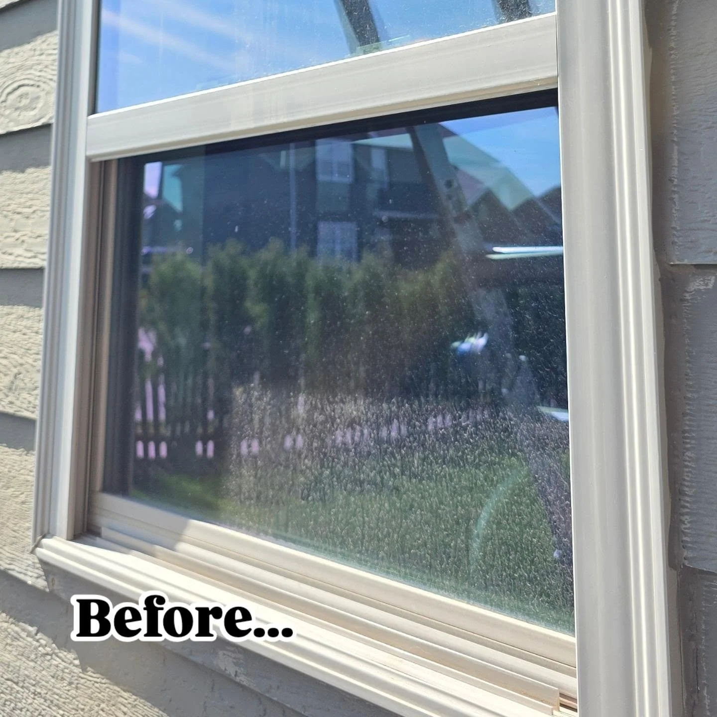 A simple Before &amp; After. 

#omahawindowwashing #omaha #omahaliving #bestofomaha