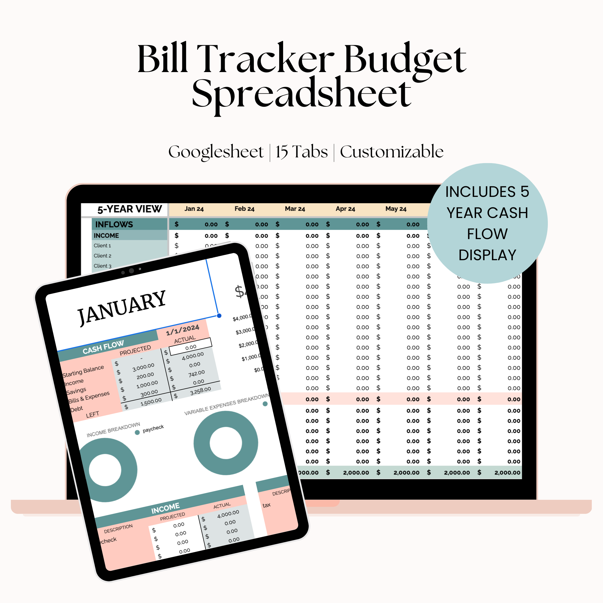 Bill Tracker Budget Google Sheet