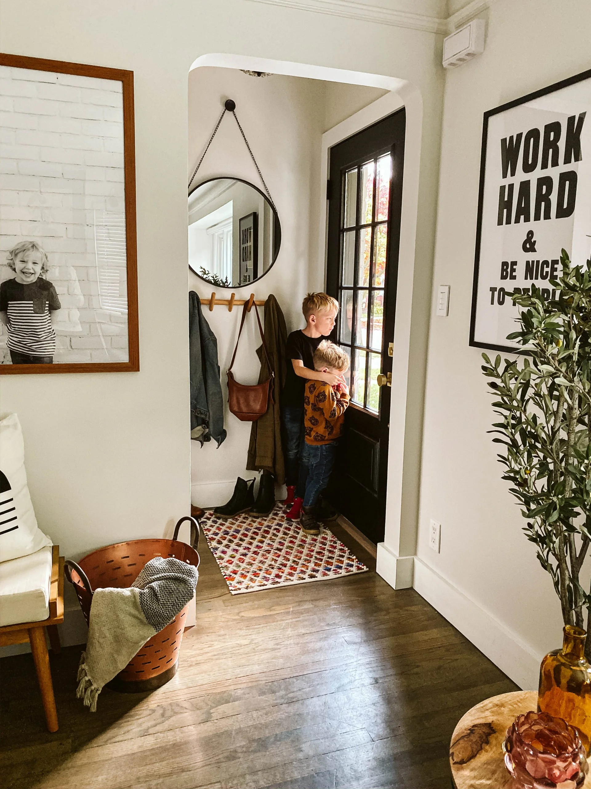 MODERN LIVING SPACE DESIGN WITH FIREPLACE : ONE ROOM CHALLENGE - WEEK 4