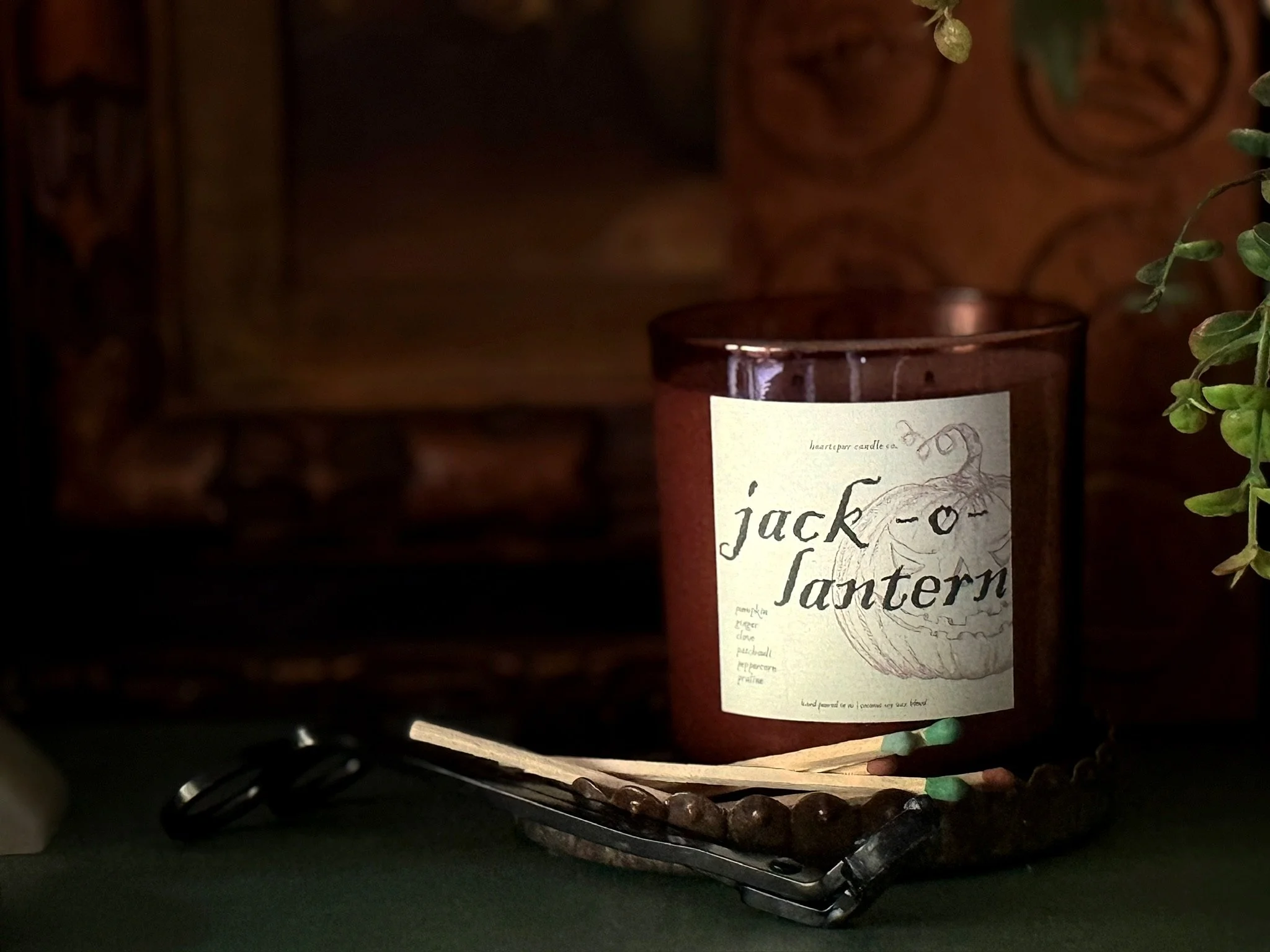 jack-o-lantern 12 oz candle