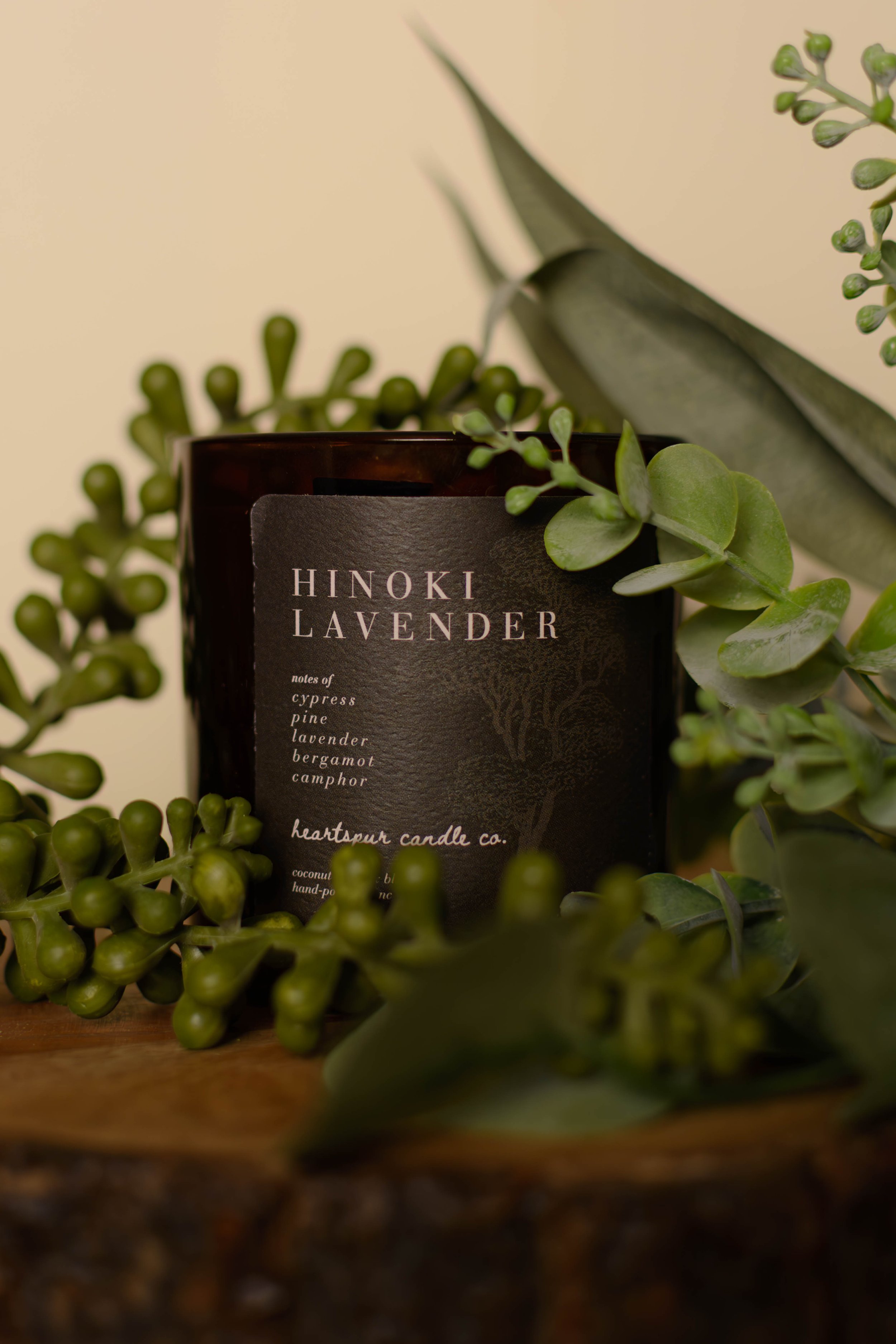 hinoki lavender 12 oz candle