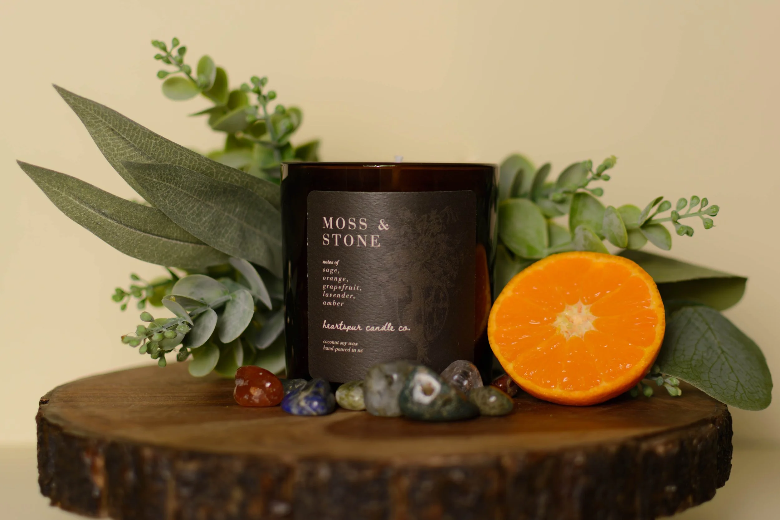 moss & stone 12 oz candle