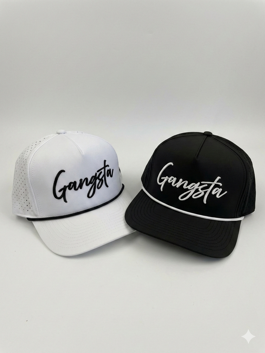 Gangsta Black & White Premium Hats