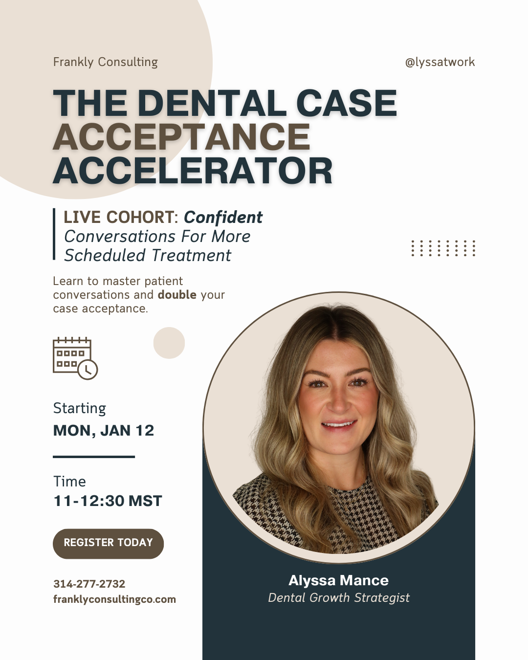 The Dental Case Acceptance Accelerator:  4-week Cohort (Jan)