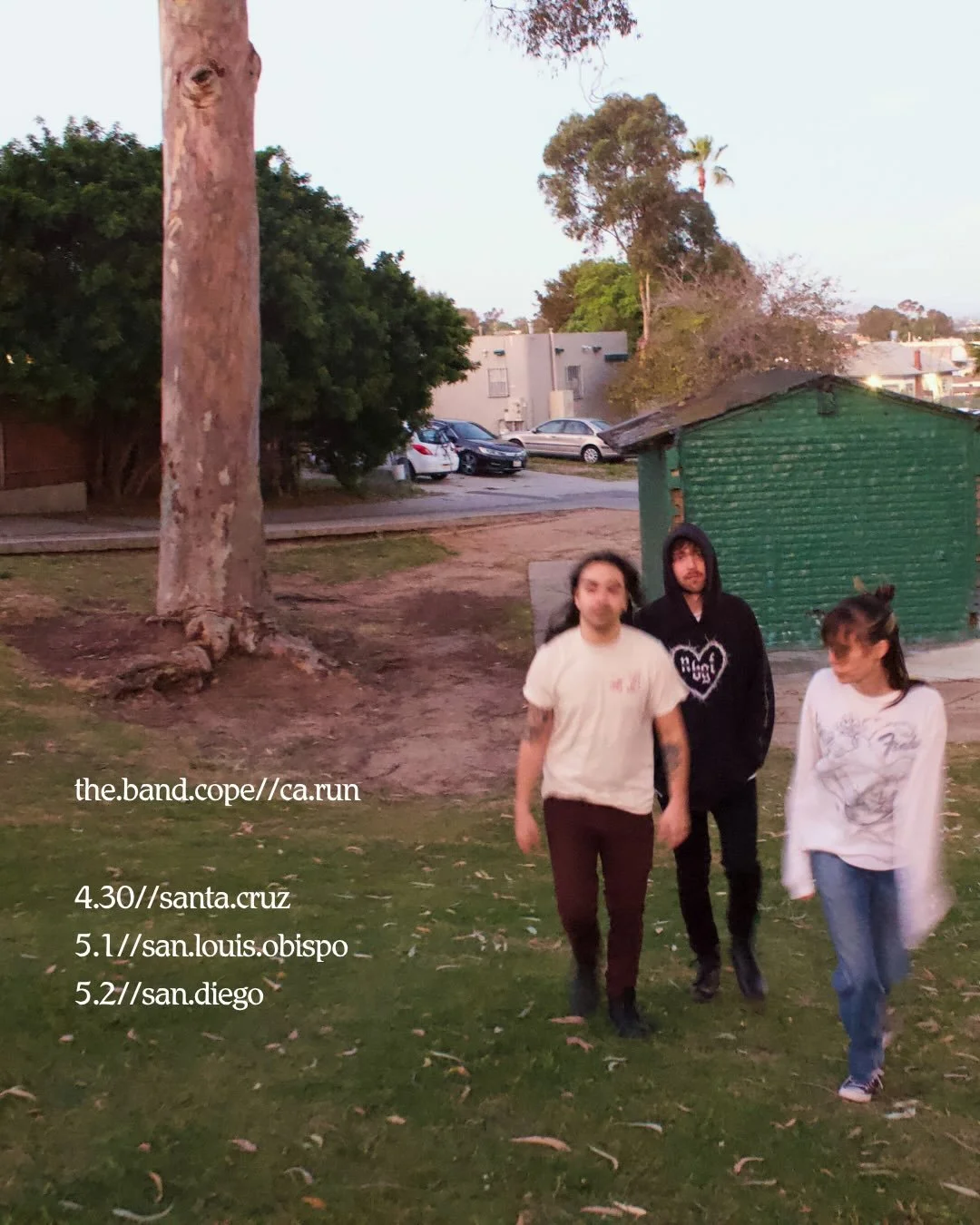 End of April we go to Santa Cruz and SLO, then hit a homecoming show with @rainonfridays and @newmisphoria at @kensingtonclub1935 

Thanks everyone who was at the casbah last week, and to everyone listening to Pretty Boy ❤️

📸 @fly_ritual