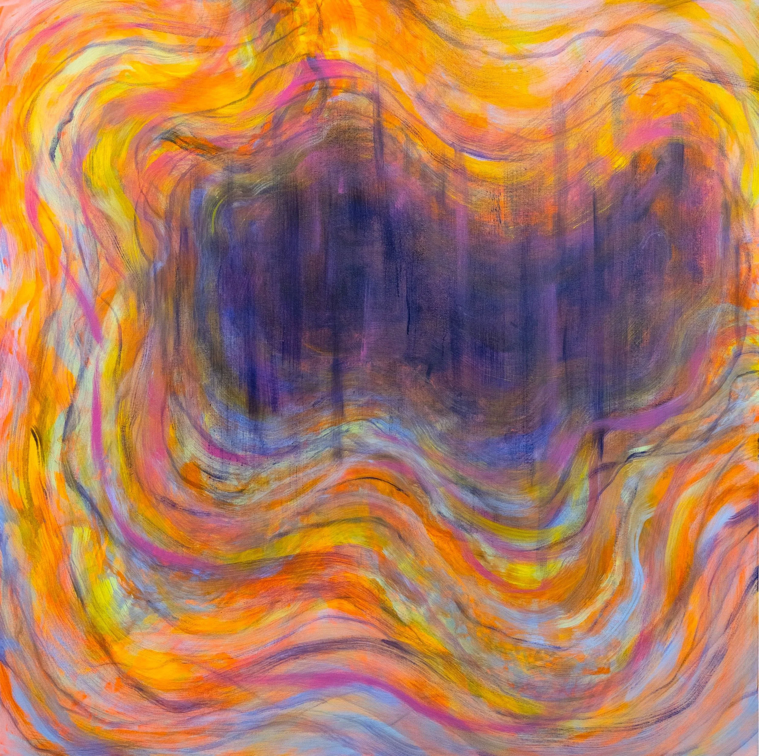 What Is Now Known Was Once Only Imagined, oil on canvas, 48 x 48 in, 2023