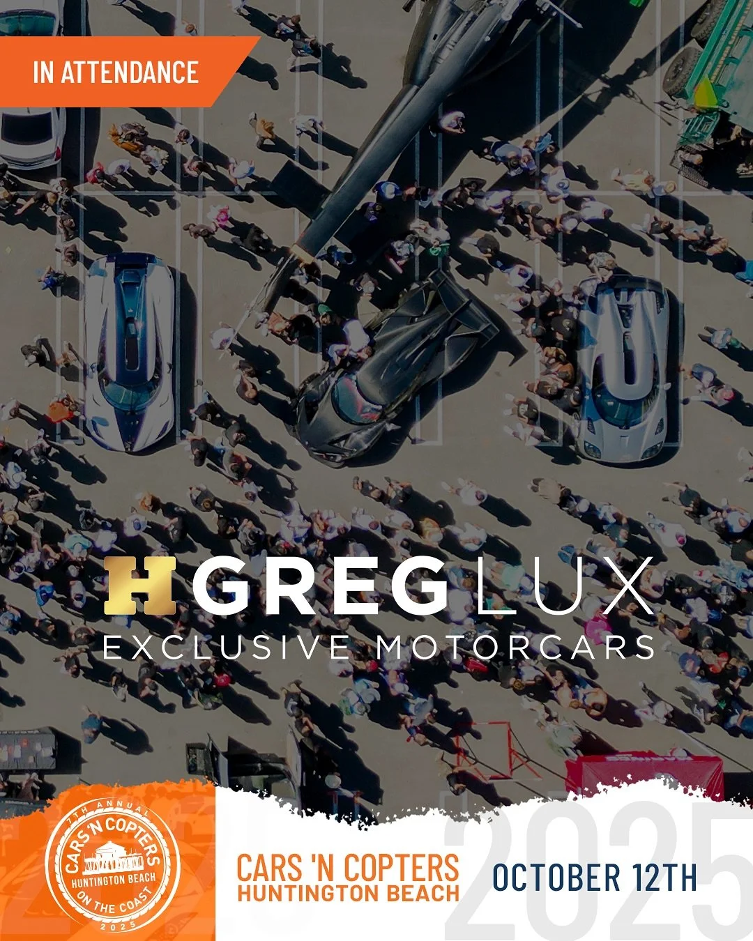 2 DAYS AWAY!!! And guess who else is joining us?! ⬇️

@hgreglux will beachside at Cars &lsquo;N Copters this Sunday with an incredible lineup of DO NOT MISS cars 🤩. Located in Costa Mesa, talk to their team about your next exotic or luxury car 🤝

f