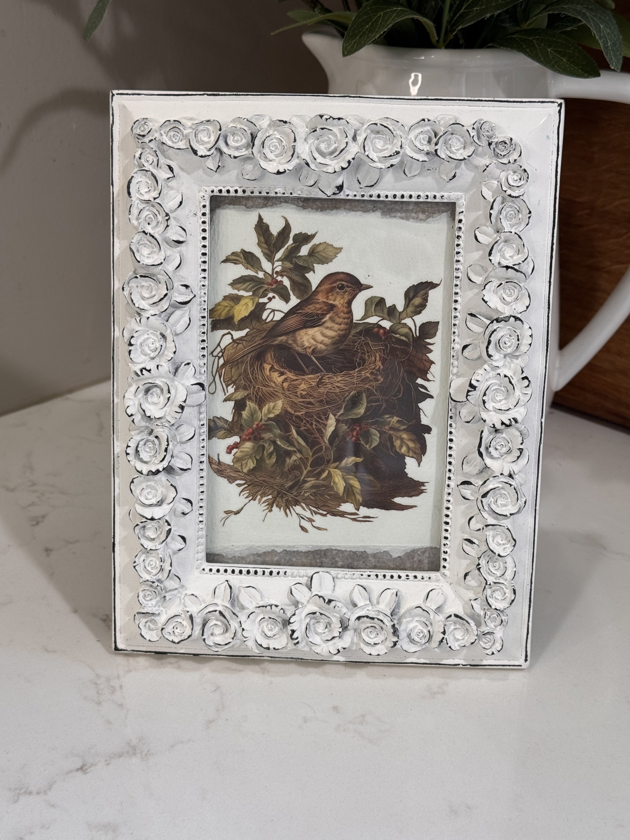 White Ornamental 5x7 Frame