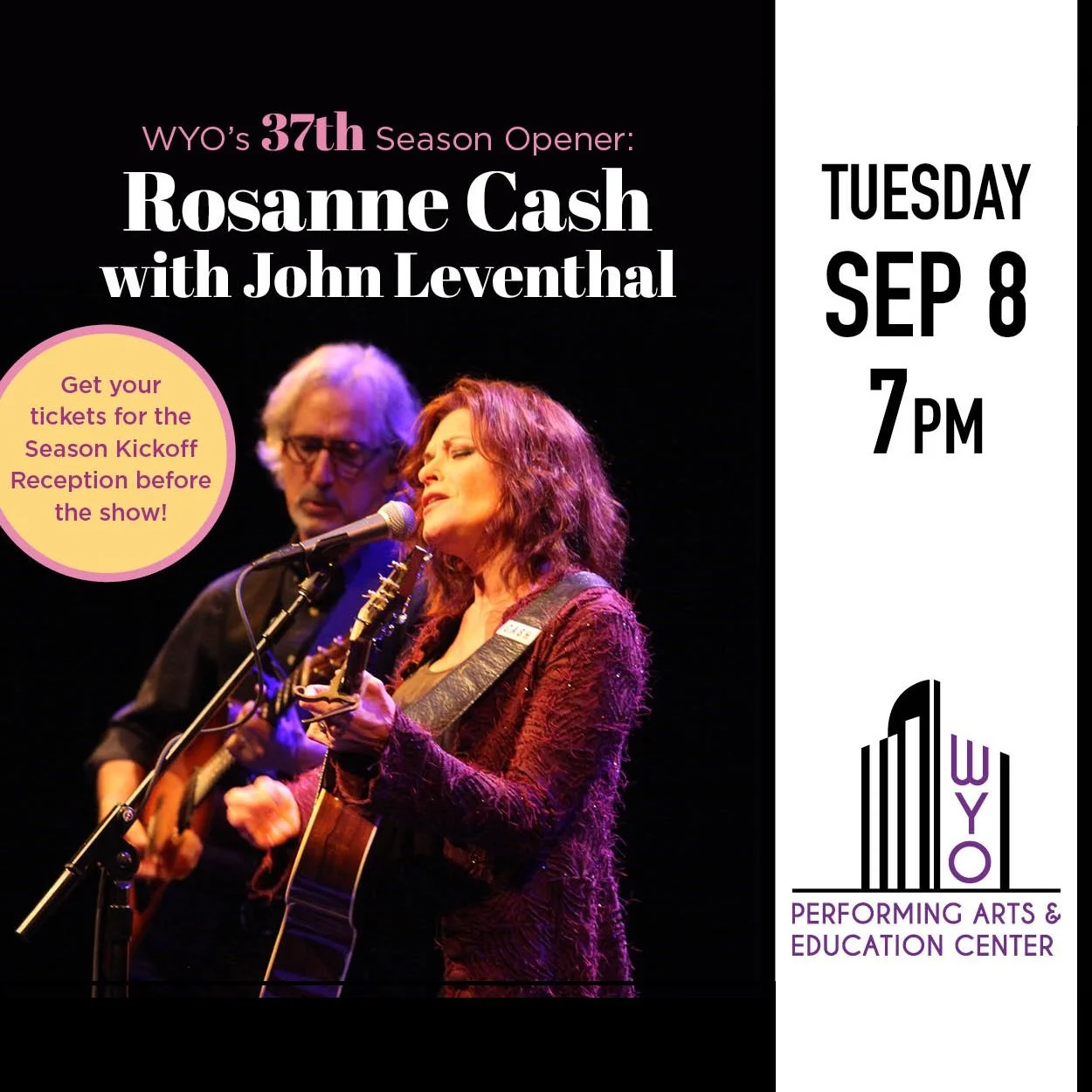 WYO's 37th Season Opener: Rosanne Cash with John Leventhal