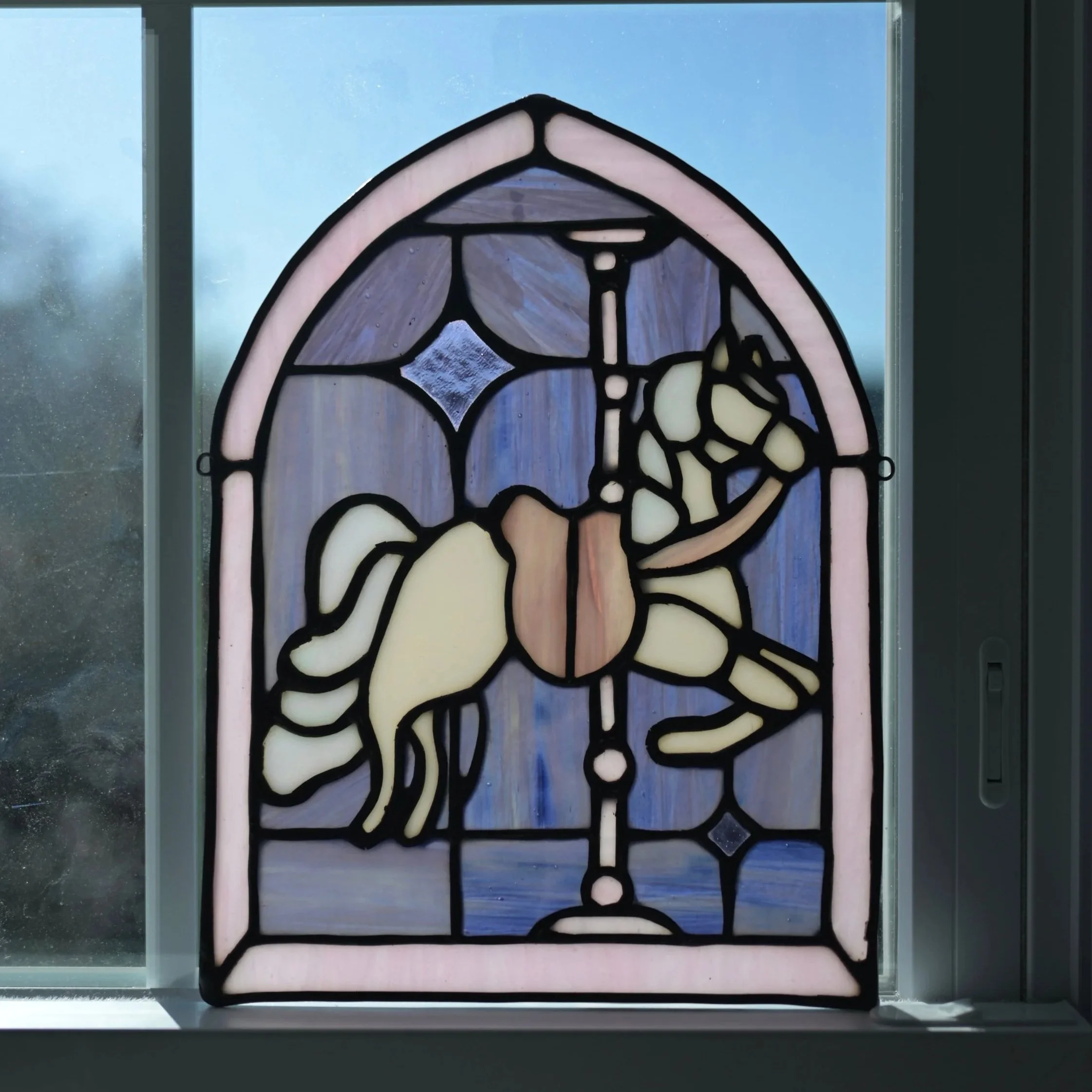 Stained Glass Carosuel Horses