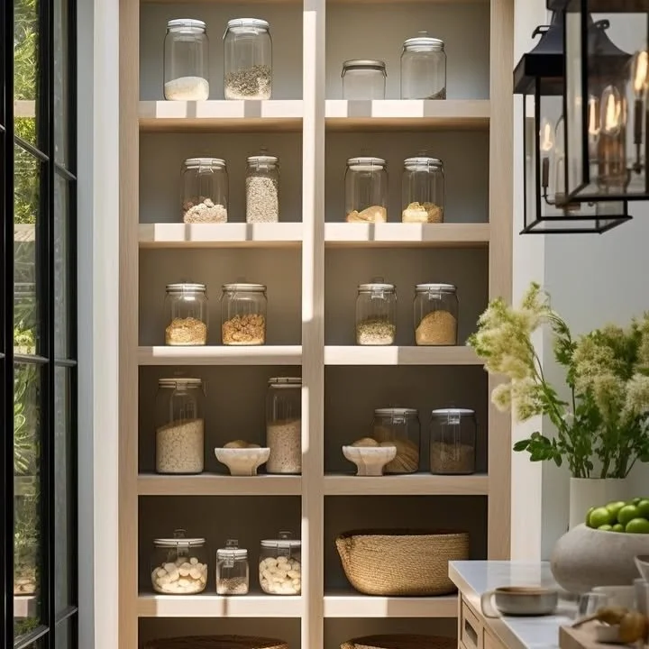 Exploring a mood of "when the pantry becomes your magical place" Currently, we're designing a space that opens up what was previously, an extra closet. We're making it a beautiful walk-in back kitchen with a pantry. A place where the mess o