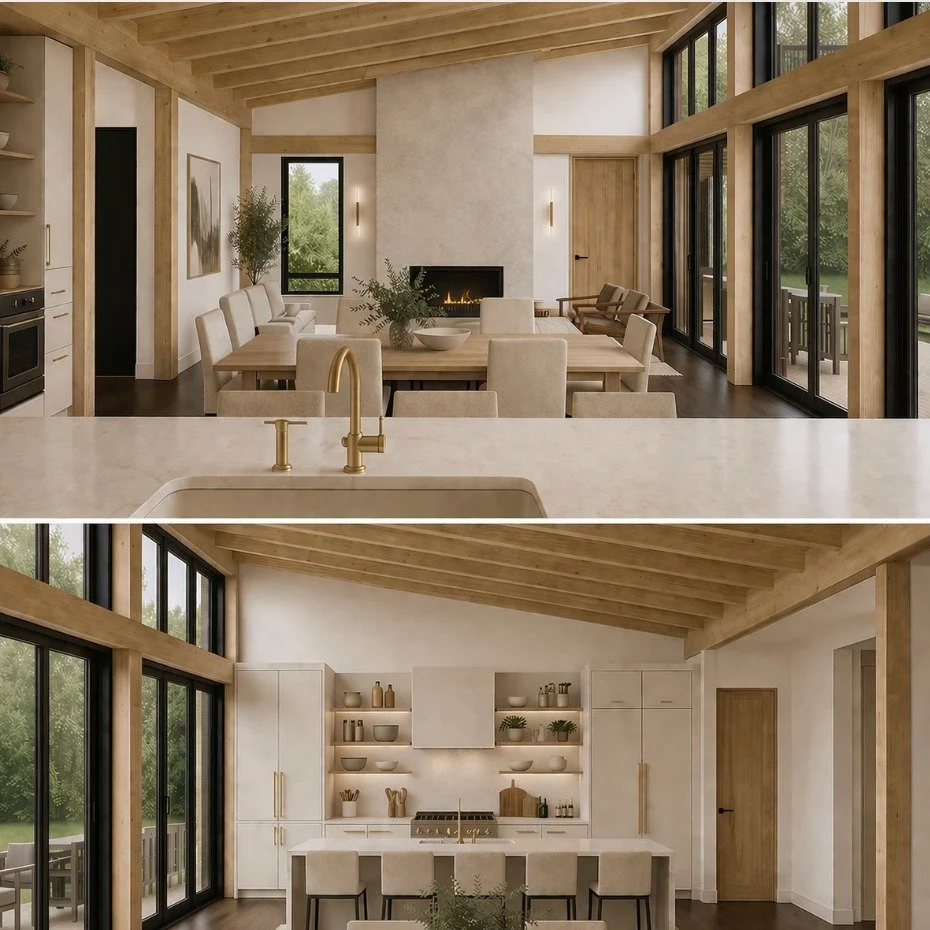 Work in progress... The Lilac, near Little Squam Lake, NH. 

This retreat is designed around a simple idea: the interior space restores you, the land calls you out, and you return and do it over again. The sweeping views remind you why you came- ski 