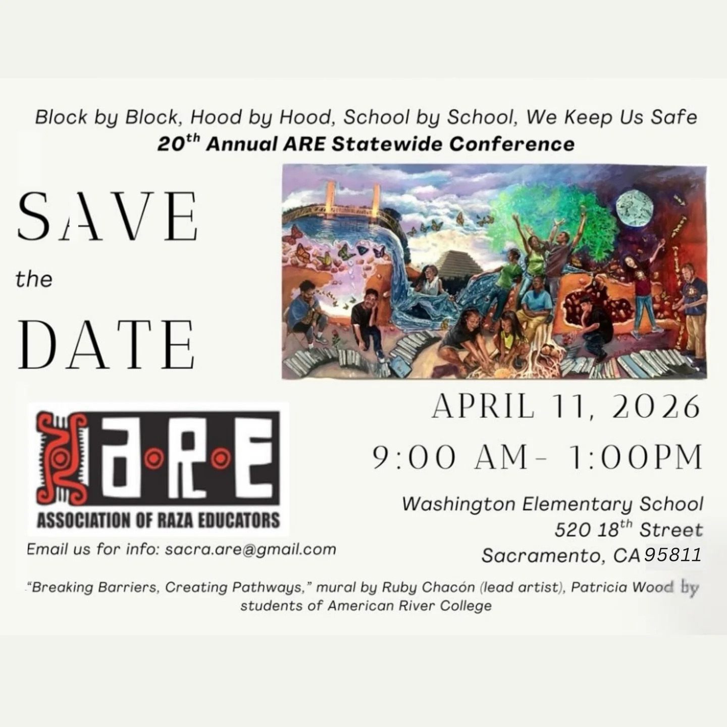 Dear friends &amp; community, please save the date!  We are so pleased to join this important @sacramentorazaeducators conference where @icecream_has_calcium and @jsalekyws will be presenting mobile clothing for educators! 👚👖👕👔

Block by Block, H