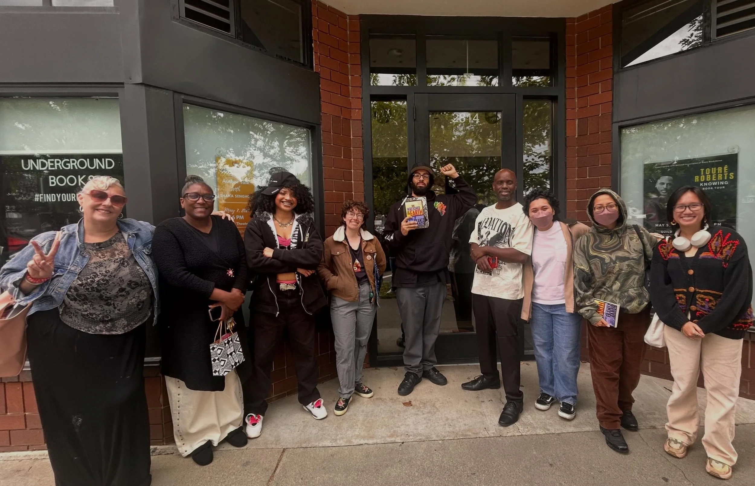 Our April meeting discussing #WretchedoftheEarth by Frantz Fanon in front of @UndergroundBooks 

"A colonized people is not alone. In spite of all that colonialism can do, its frontiers remain open to new ideas and echoes from the world outside.