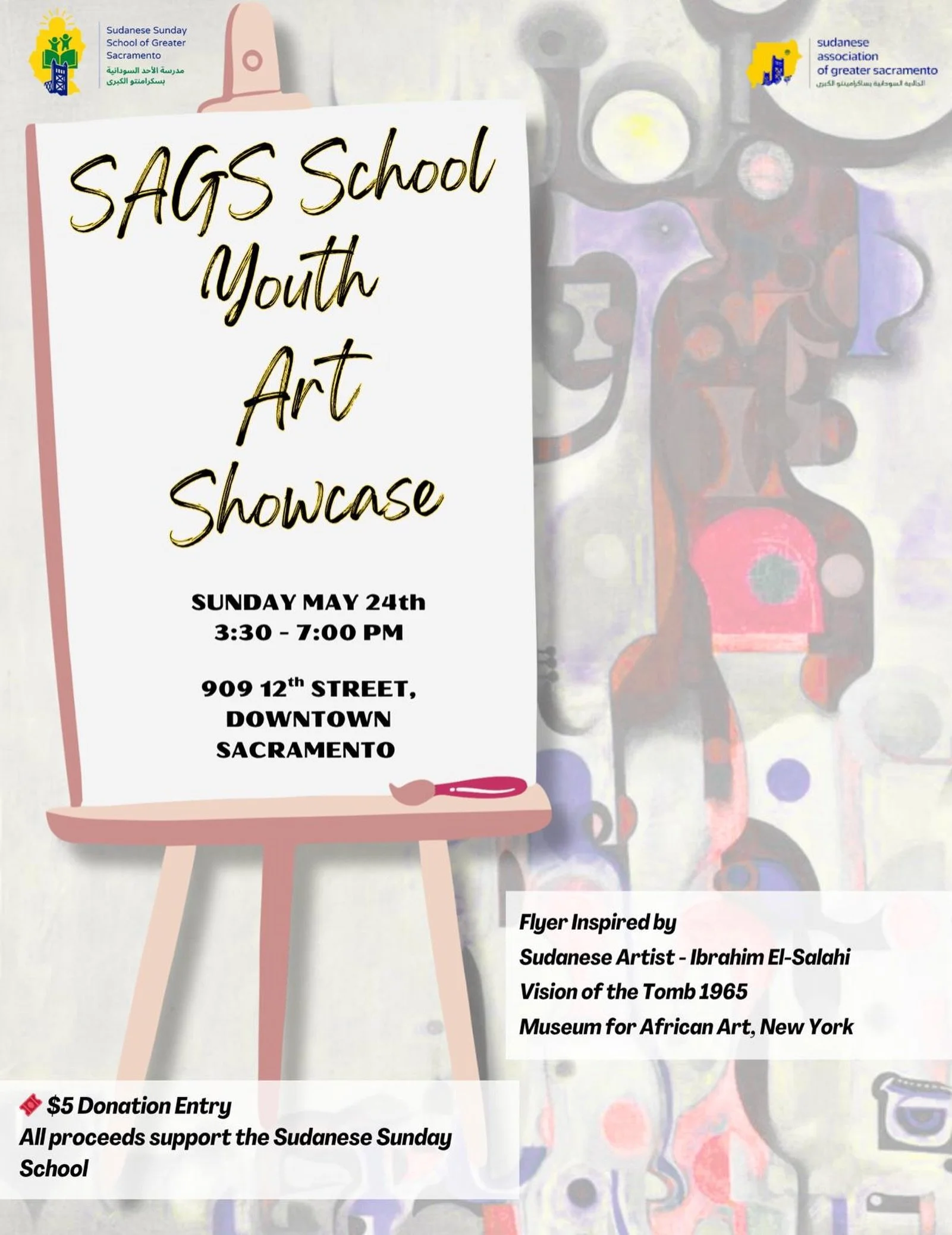 #Sacramento We are so excited to host the Sudanese Sunday School student art showcase TODAY right after @nonamebookclubsacramento  book intro!  3:30-7pm!🖌️🎨#sac4sudan