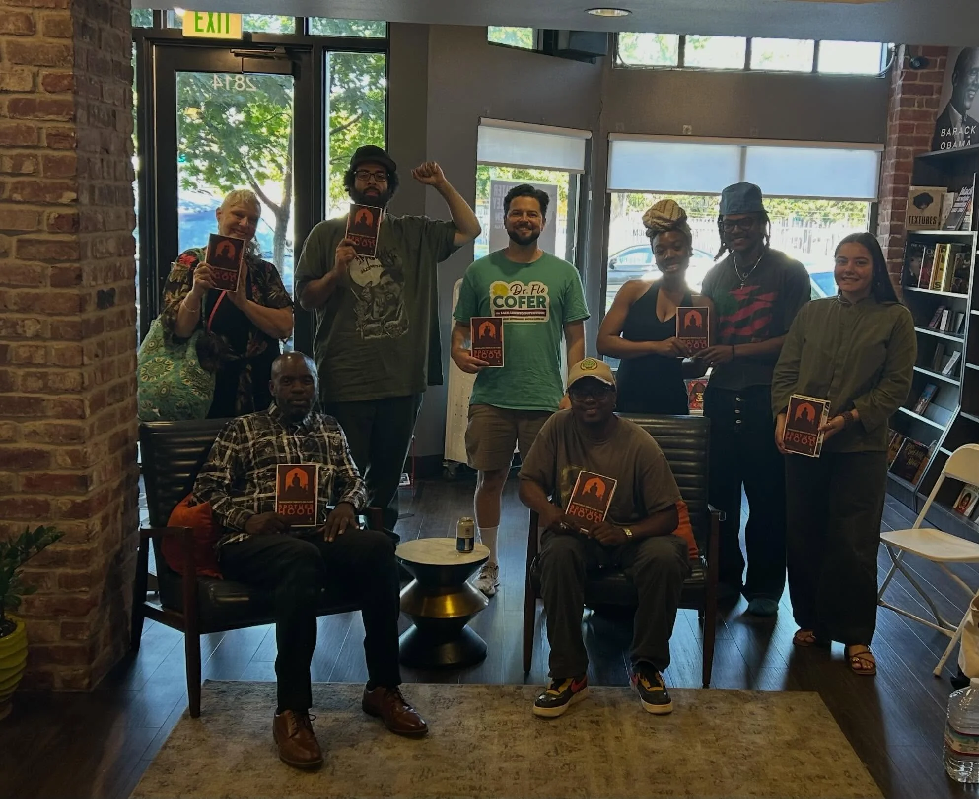 Our May discussion of "Brotherhood" at @UndergroundBooks #NoNameBookClub #BlackLiterature #Sacramento #OakPark #BookClub