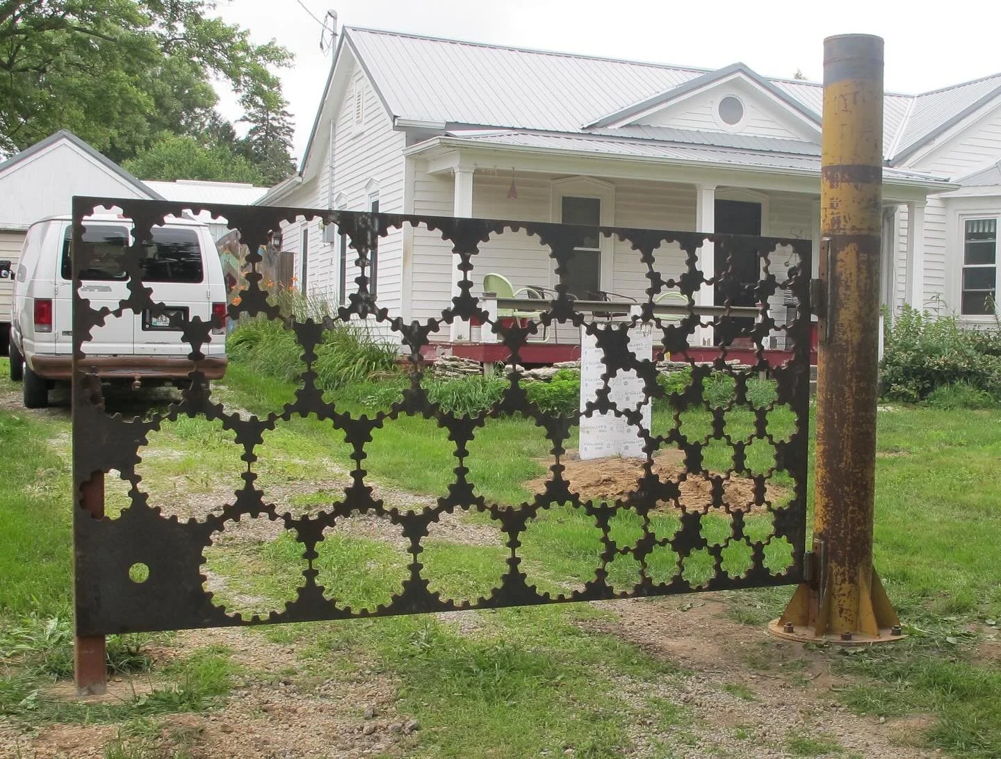 New gate just went up at the Maeck Sculpture Park.