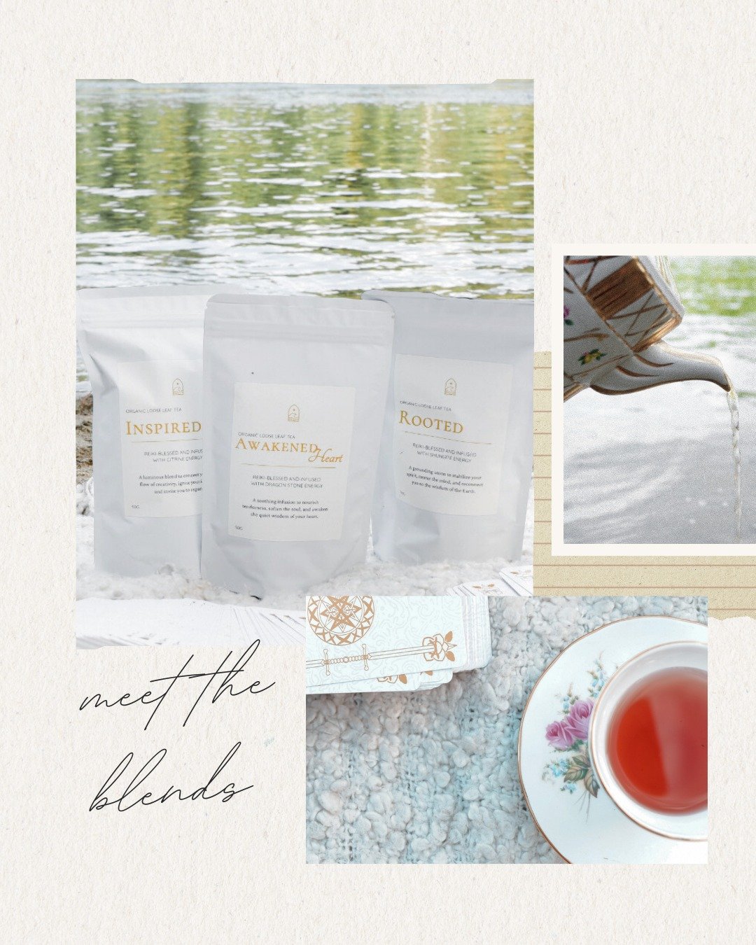 Each Mereluna tea is crafted with specific herbs, reiki-blessed, and is paired with a crystal, chosen to support different moments throughout a full day.

Some blends ground and steady.
Some nourish and soften the heart.
Some support ease and gentle 