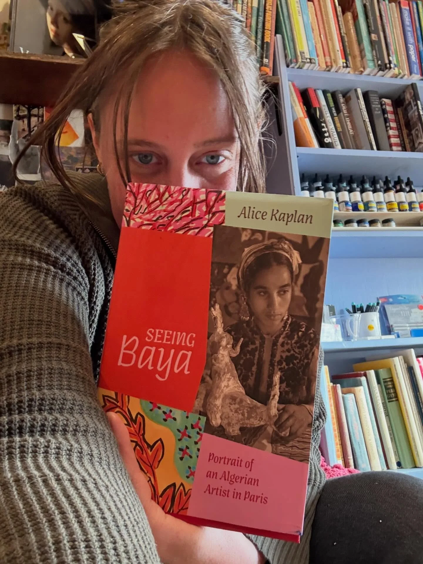 A book recommendation and some vibes for y&rsquo;all today. &ldquo;Seeing Baya&rdquo; by Alice Kaplan. #bayamahieddine #algerianart #loganutah #artistbio #bookstore