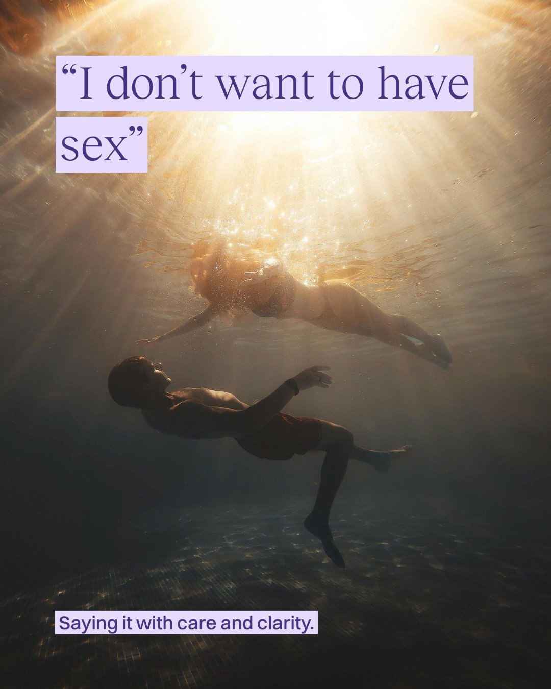 &ldquo;I don&rsquo;t want to have sex&rdquo; &ndash; Saying it with care and clarity 💚

Not wanting sex doesn&rsquo;t mean you don&rsquo;t love your partner.
It doesn&rsquo;t mean the attraction is gone.
It doesn&rsquo;t mean you&rsquo;re broken.
An