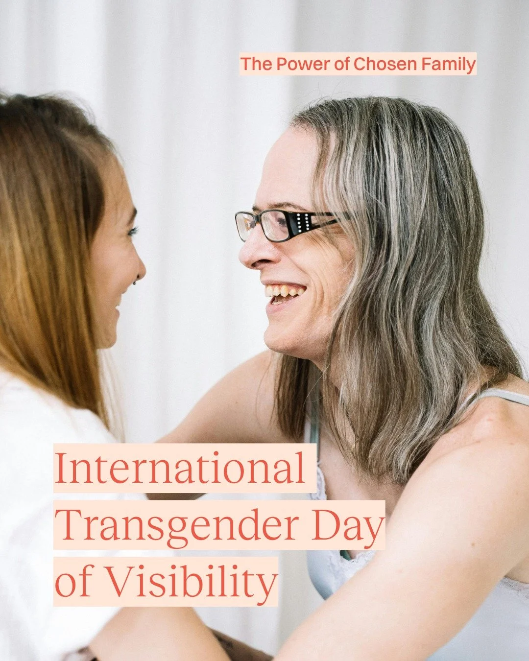 Happy International Transgender Day of Visibility.

Today we want to honour the power of chosen family. ❤️

Gender affirmation is more than just feeling and being seen in a way that aligns with your identity. It&rsquo;s being supported, celebrated, t