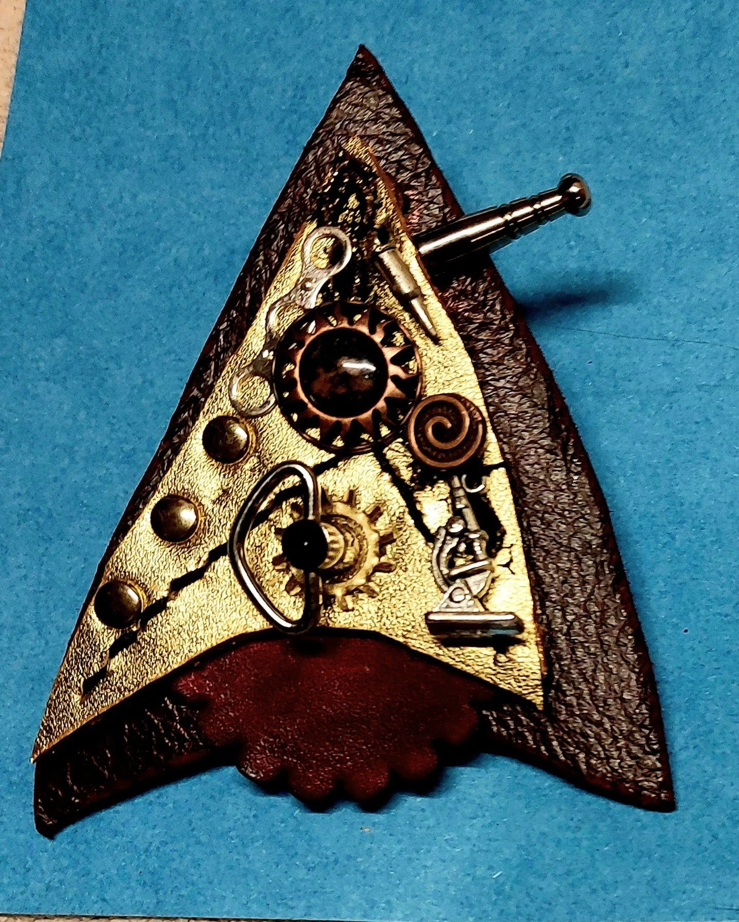 Steamtrek Delta Communicator Science Officer's Badge Unique 2