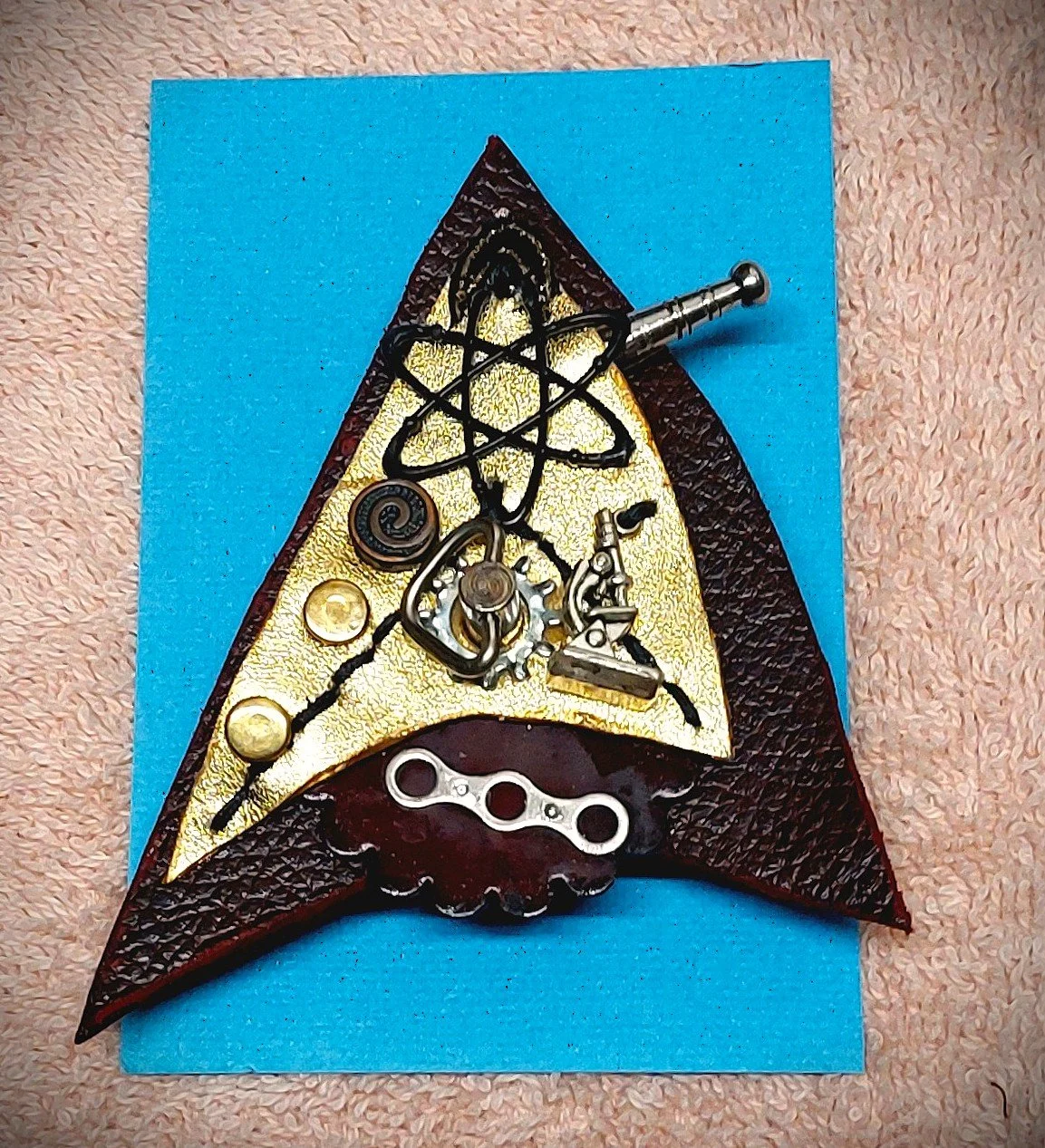 Steamtrek Delta Communicator Science Officer Badge 26 Unique 4