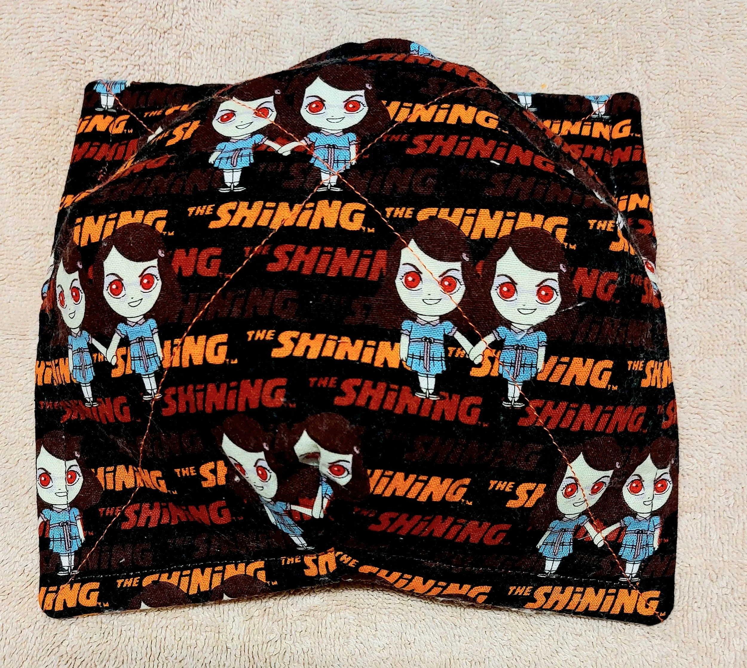 The Shining Twins on Black Med Microwaveable Bowl Cozy