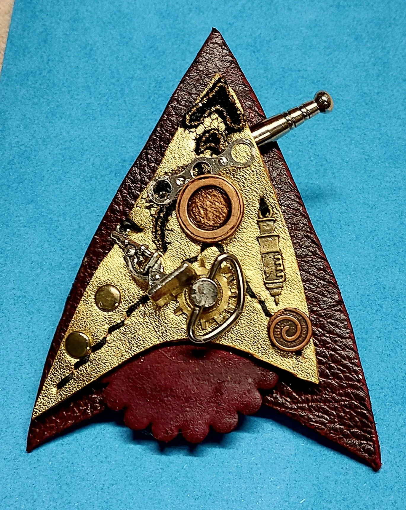 Steamtrek Delta Communicator Science Officer's Badge Unique 1