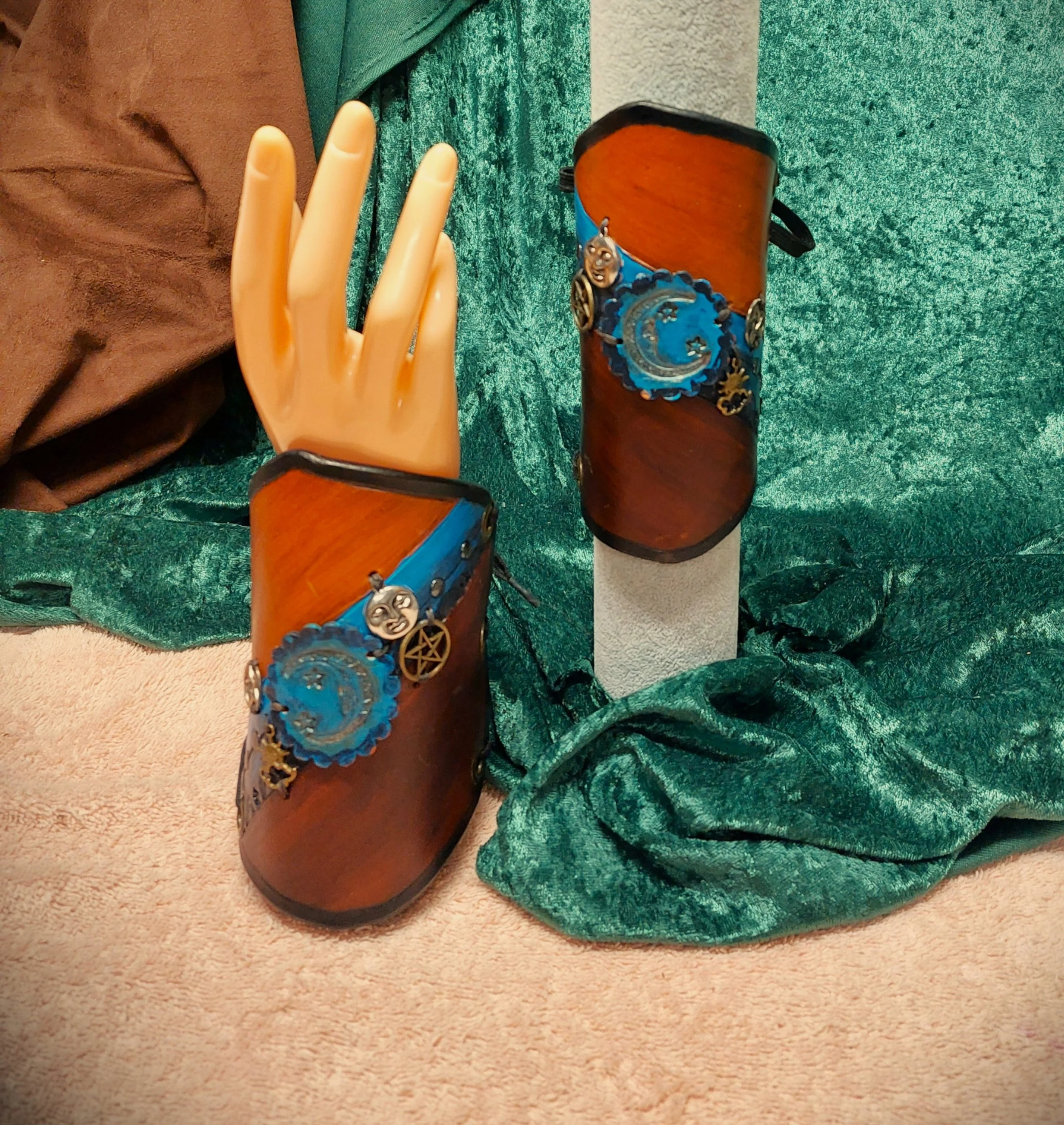 Once in a Blue "Man in the" Moon Small Arm Bracer Pair