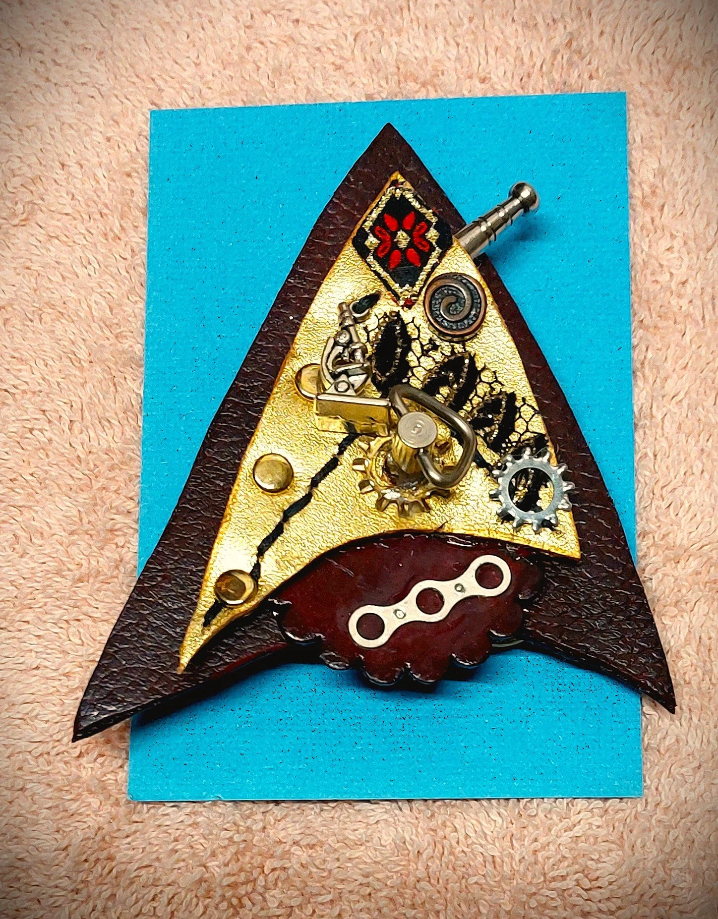 Steamtrek Delta Communicator Science Officer Badge 26 Unique 3