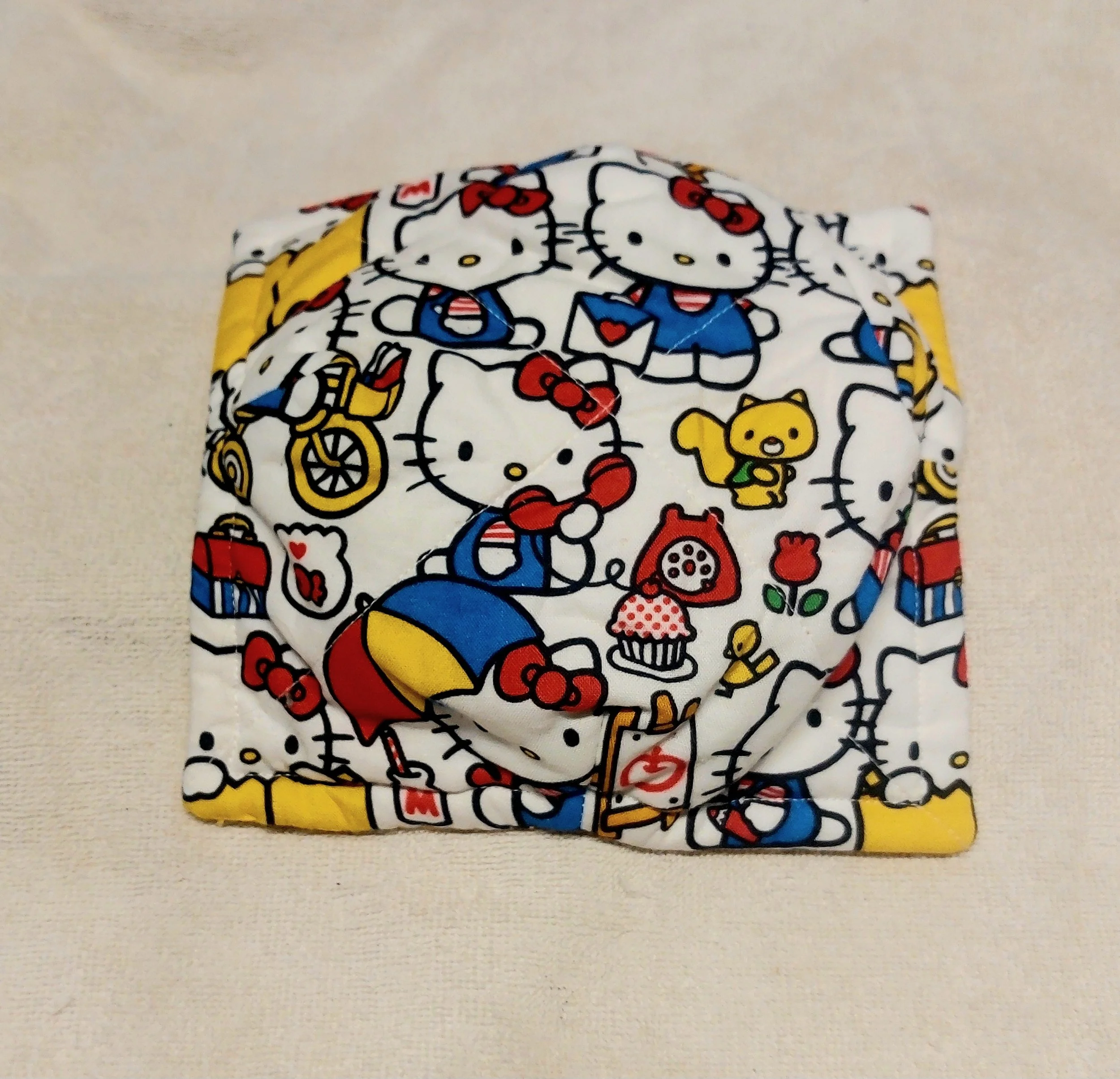 Hello Kitty Playtime Primary Colors  Med Microwaveable Bowl Cozy