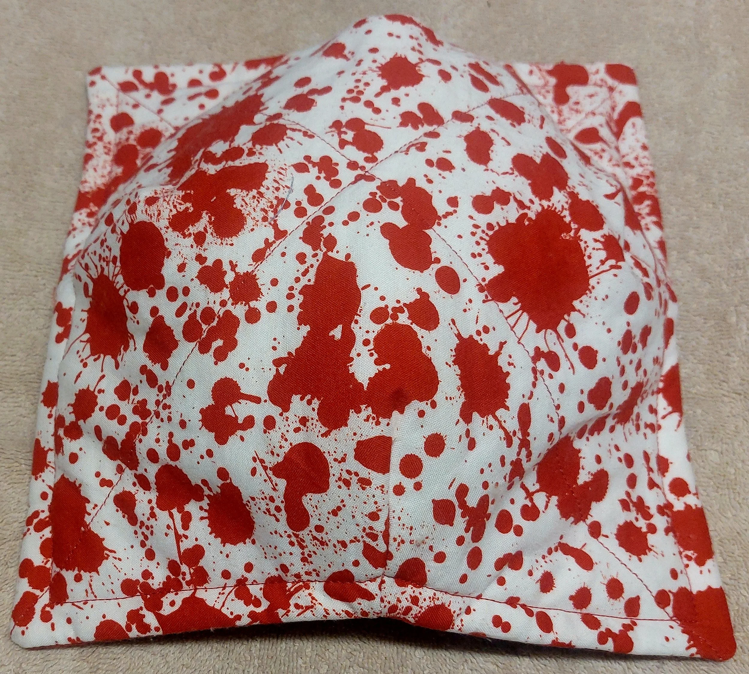 Blood Splatter on White Large Microwaveable Bowl Cozy