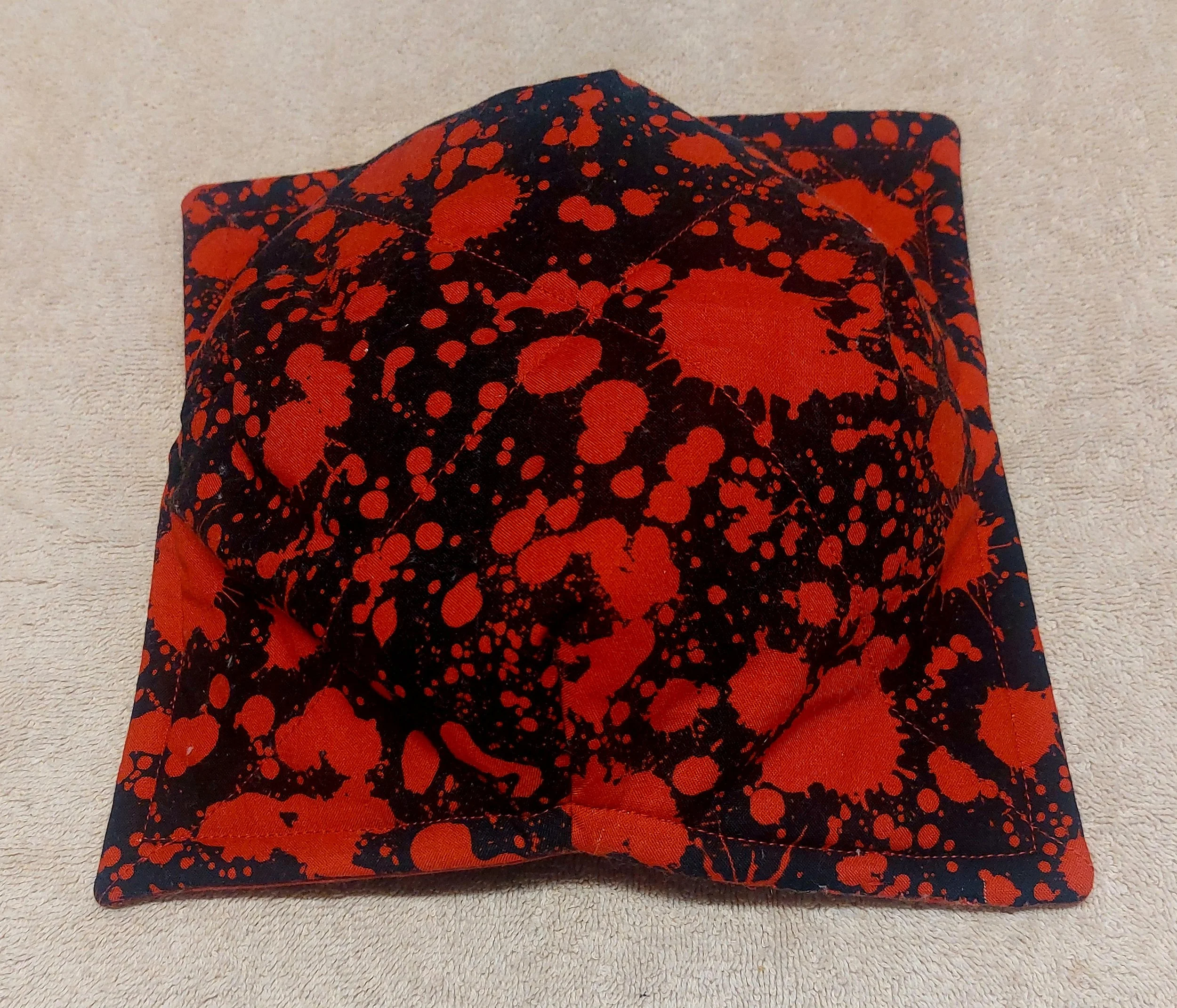 Black with Bloody Splash Large Microwaveable Bowl Cozy