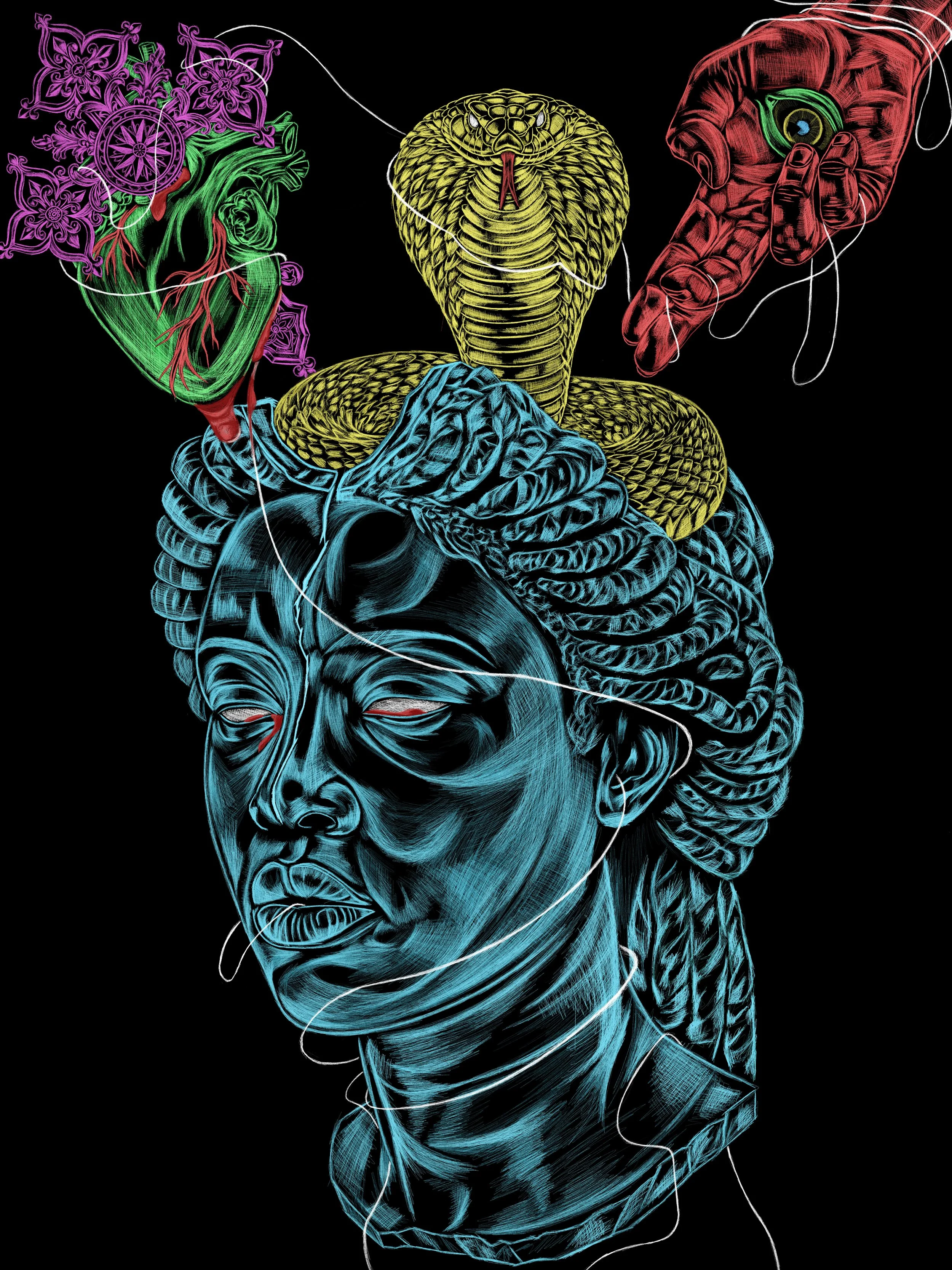 A Woman of Grace 4 : The Elegance of Comprehending the Divine, 2026. Digital/printed on metal canvas, - 5400px x 7200px/18 x 24 in