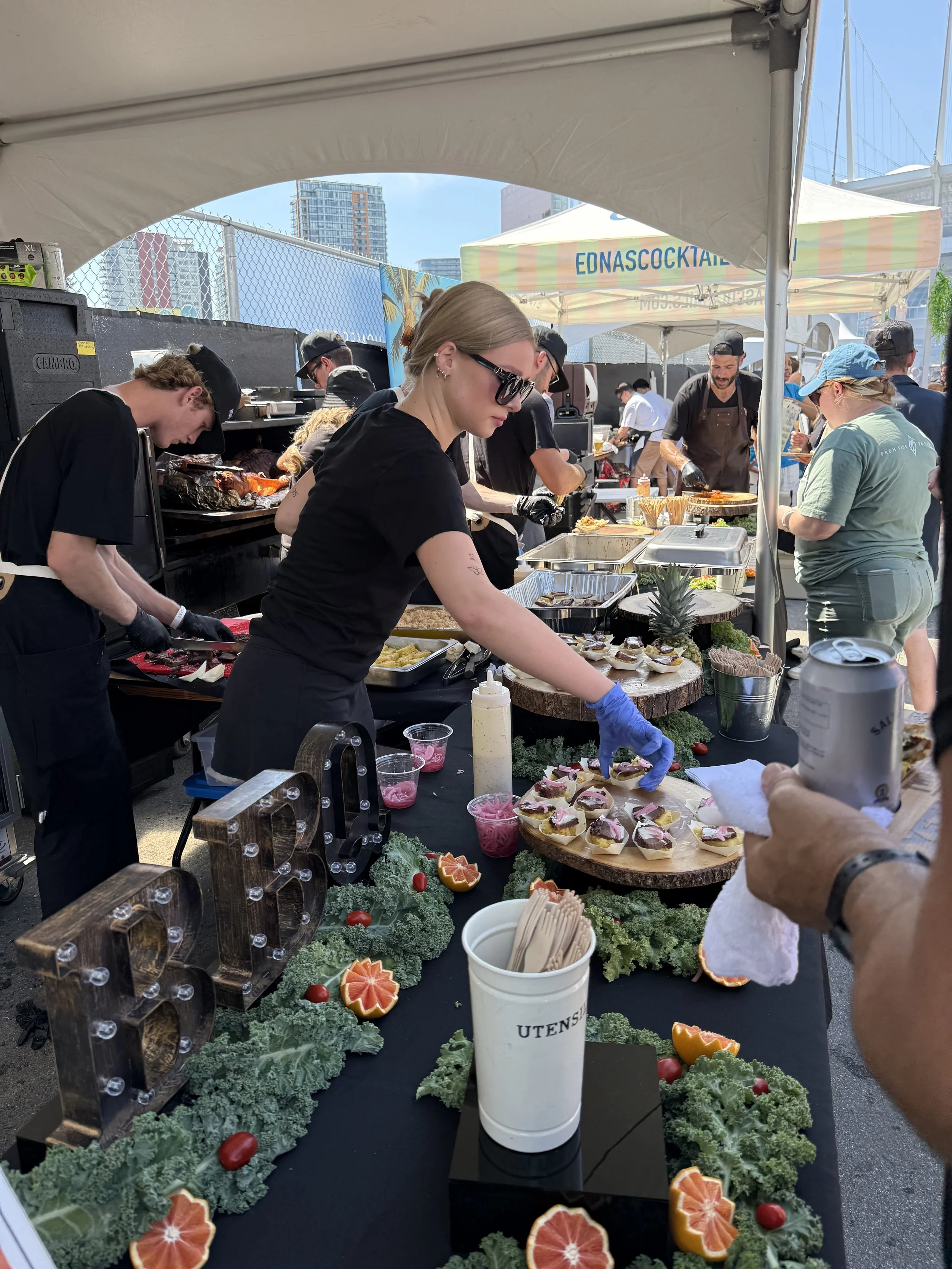 The Smokin Barrels BBQ team at Brewery and The Beast Live Fire Festival in Vancouver BC 