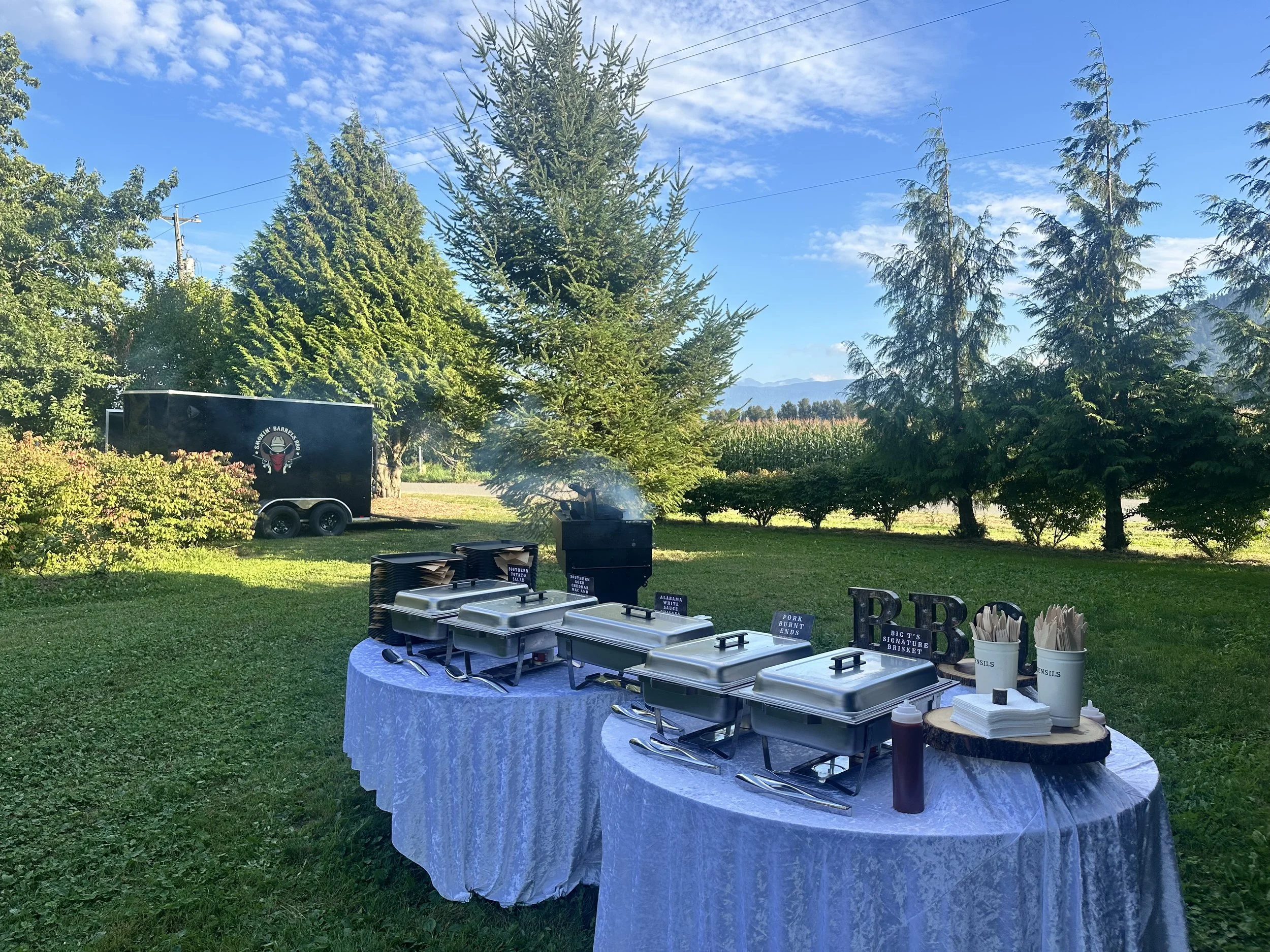 Beautiful Wedding venue catered By Smokin' Barrels BBQ in Abbotsford BC 