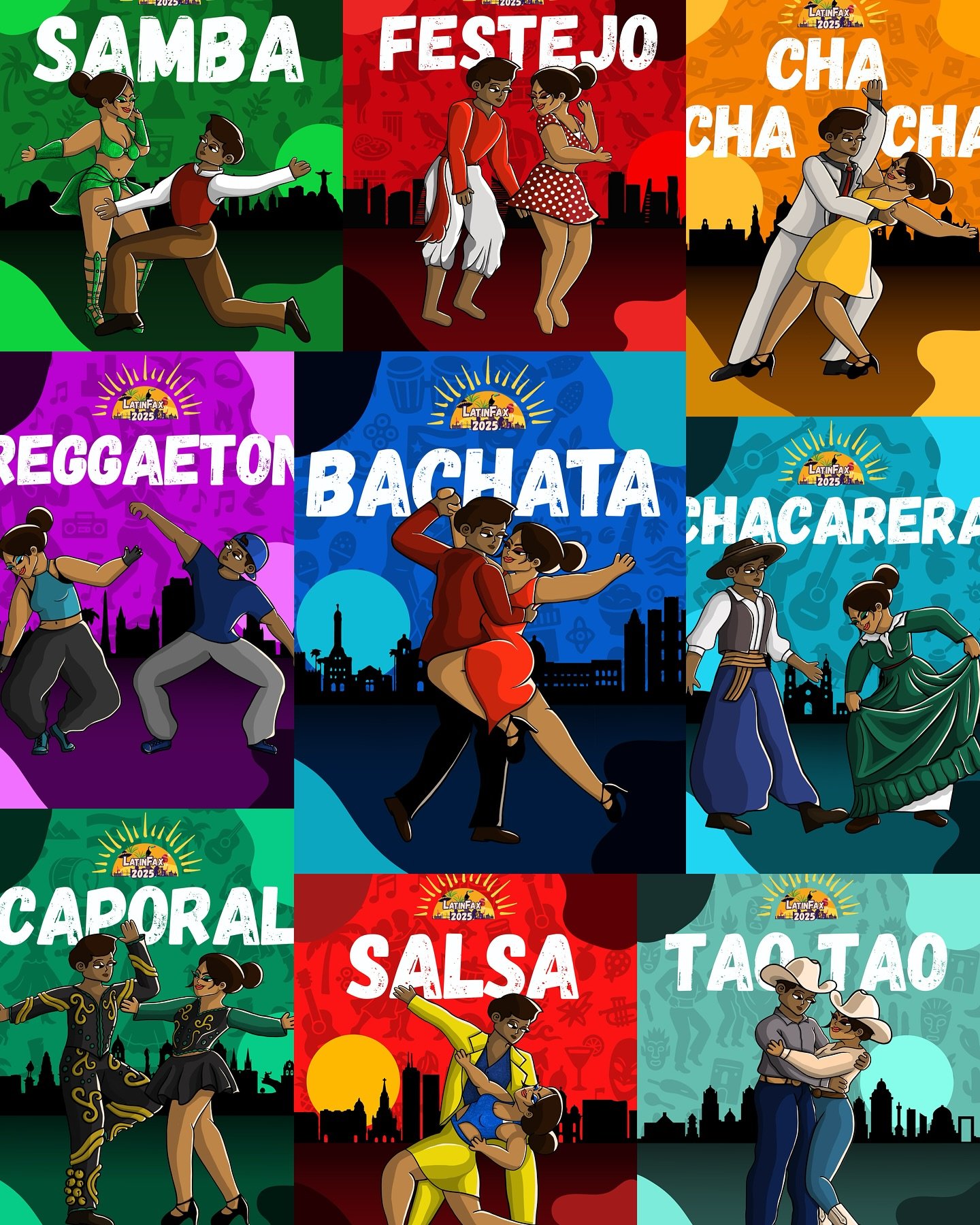 Getting lost in the world of Latin American Dances and character design for @latispanica these past few weeks has been one of the most challenging and rewarding experiences I have ever had, and I&rsquo;m happy how it finally came out!

I was used to 