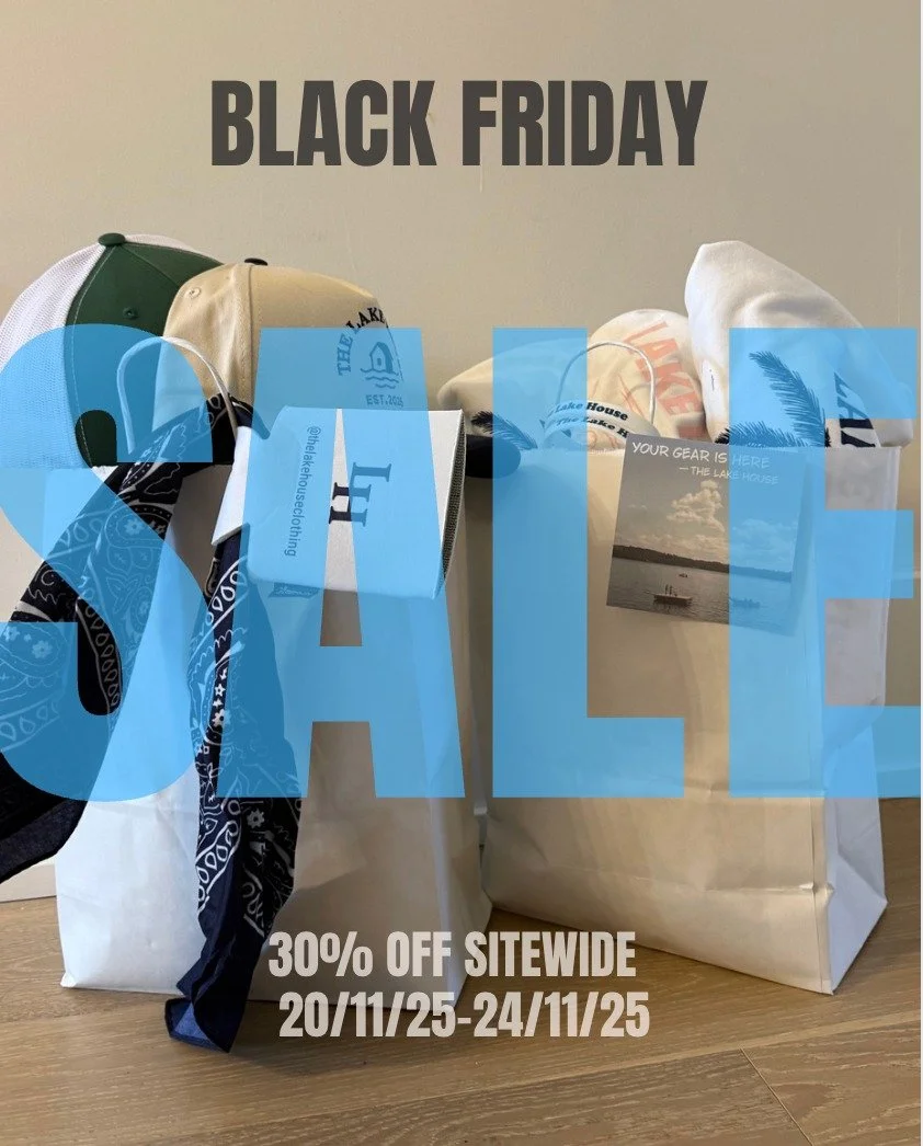🚨 BLACK FRIDAY SALE 🚨
30% OFF everything from Nov 20&ndash;24.
Stock up, gift up, level up your lake-life fits 🌊
Once it&rsquo;s gone, it&rsquo;s gone 👋

#LakeHouseClothing #BlackFridayDeals #BlackFridaySale #ShopSmallCanada #CottageCoreStyle #Mu