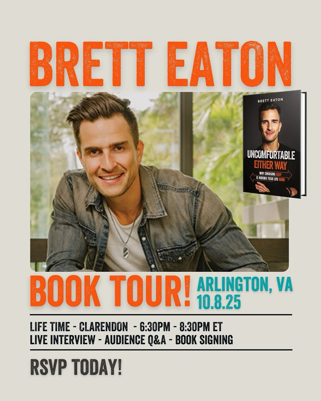 The Uncomfortable Either Way Book Tour is coming to Arlington, Virginia on October 8th! 

This one night event will be an impactful, high-energy experience designed to help you:

💥 Reestablish what really matters to you and define success for yourse
