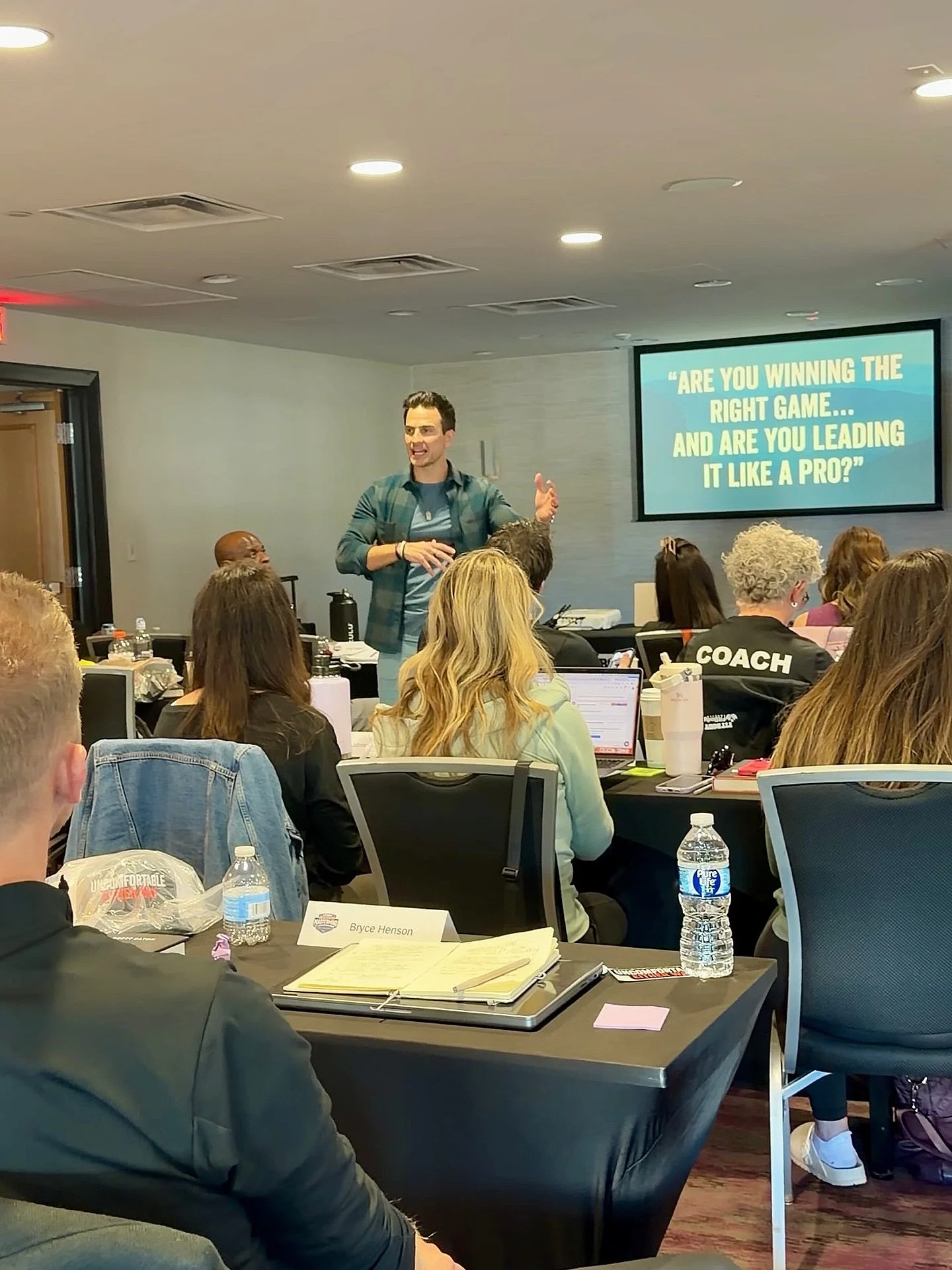 Un-retired from paternity leave to do what I love!

Man, did it feel good to be back in front of a room, challenging men and women to play the right game and Go Pro&rdquo; in the things that really matter.

I was pumped to try out some new material i