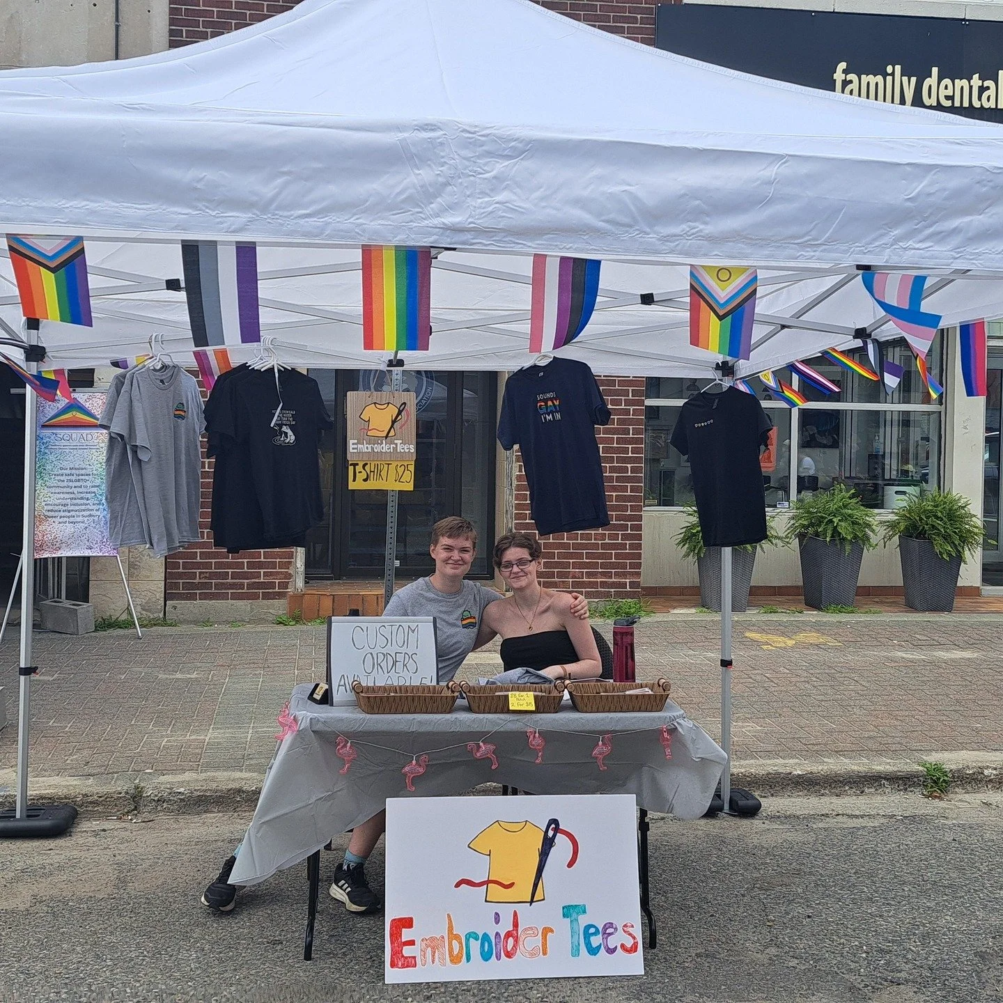 Thanks so much to everyone who came out to the @fiertesudburypride Pride Market yesterday! 

It was @embroidertees' first event, and I'm thrilled with how it went. I hope to be a part of more events soon!

Feel free to message about custom orders!

-