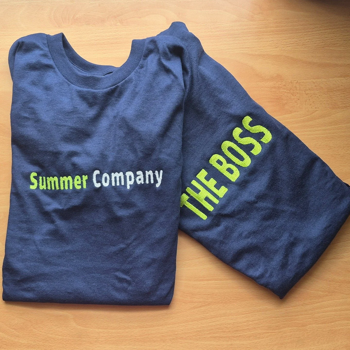 Embroidered shirts made for the @regionalbusinesscenter's Summer Company Program!