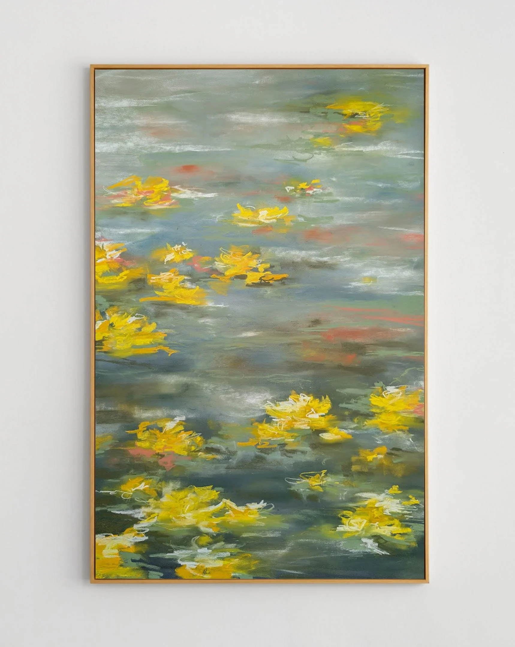 A pool of floating marigolds