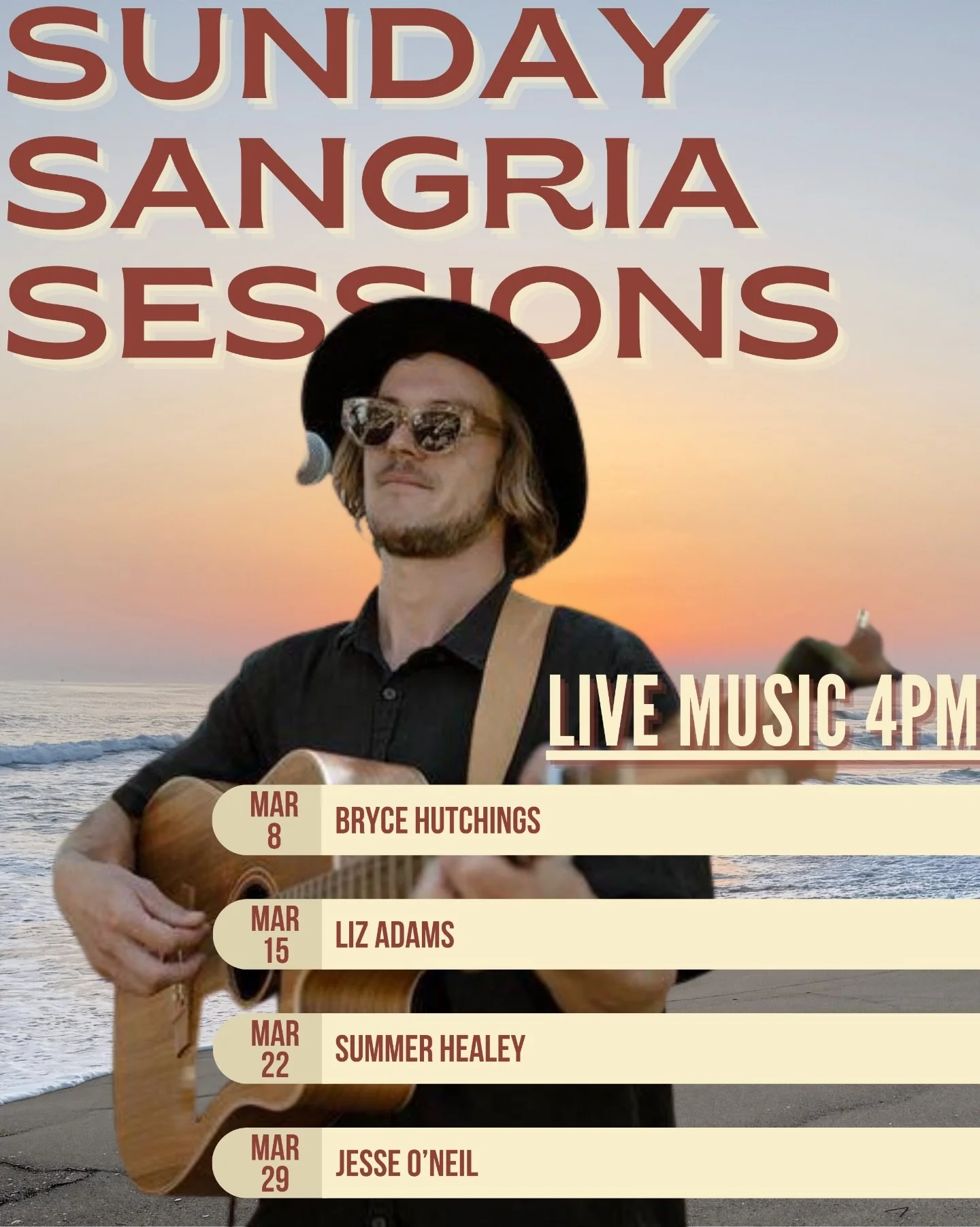 Come see @hutchmusic_  do his thing tomorrow at Amarilla, playing live from 4:00pm for our Sangria Sessions. 

Book via link in bio. Walk ins also welcome. 

#terrigal #sundaysession #terrigaleats #terrigalhaven #terrigalrestaurants