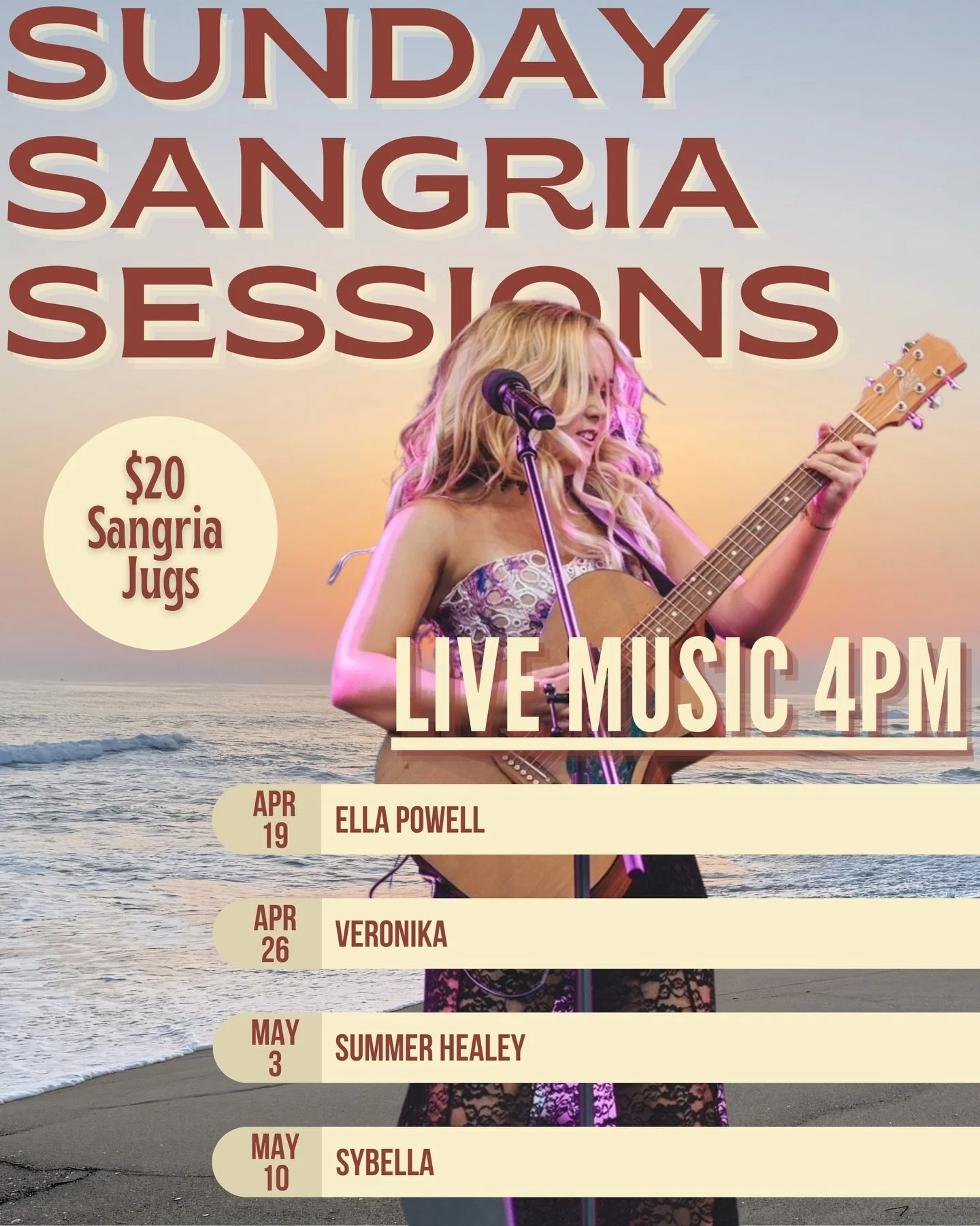 TODAY FROM 4pm 🎤🎶🍹🌅
Join us for all our fave things - Live music, drinks, tapas, and Terrigal&rsquo;s best spot to watch the sunset 🤩

We&rsquo;re welcoming back the beautiful @ellapowellmusic to play for us from 4pm and we are offering a specia