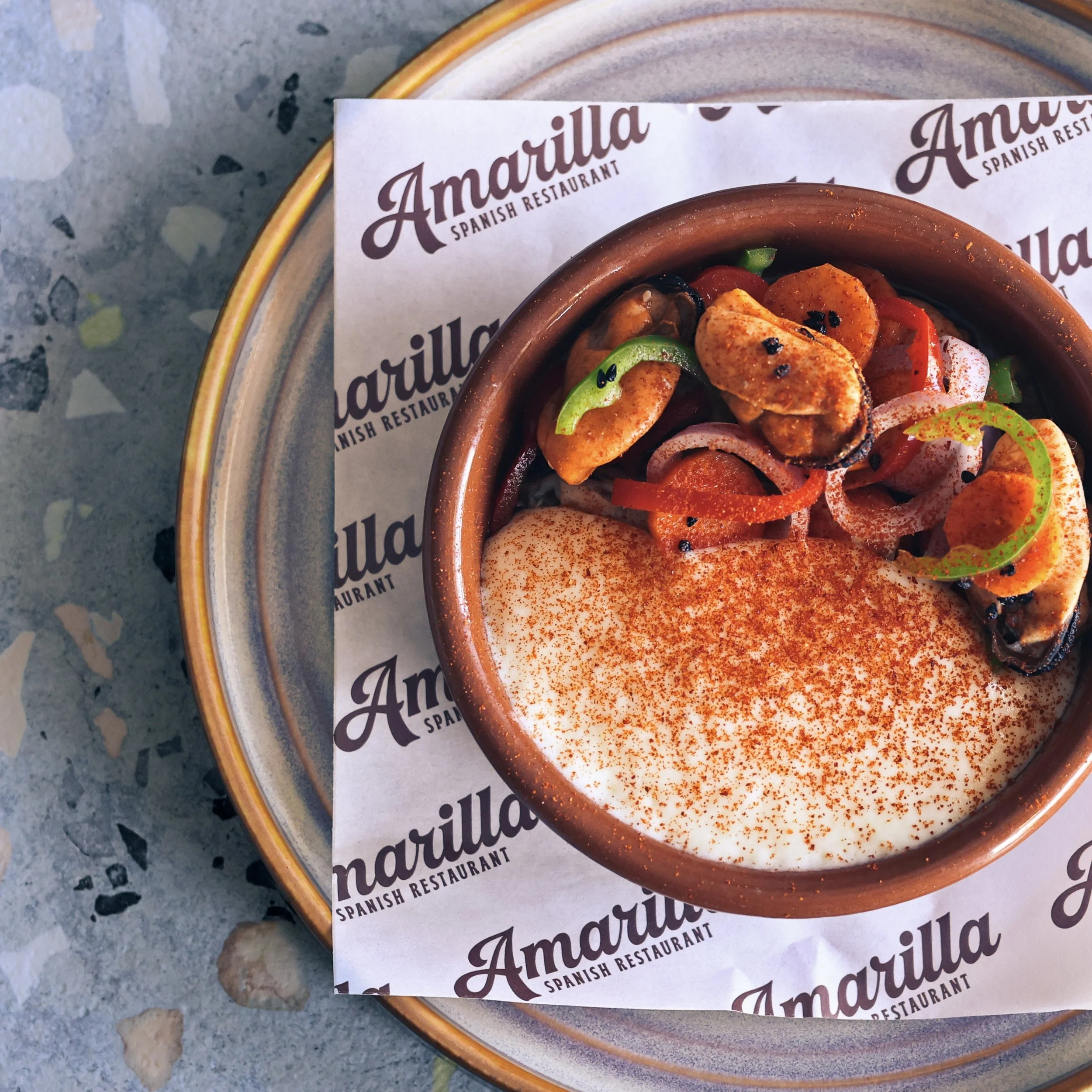Amarilla spanish tapas restaurant food menu cover