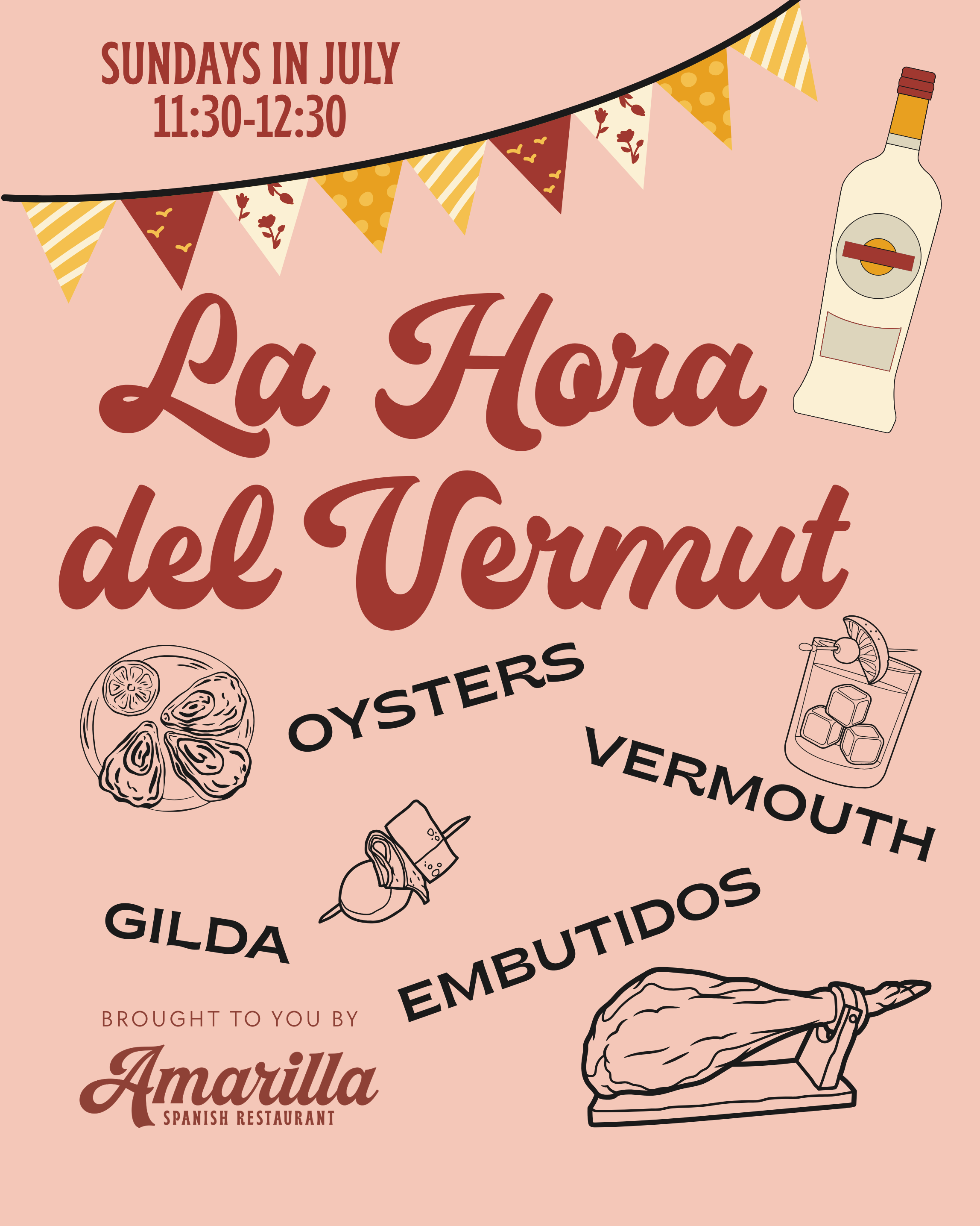 Vermouth Hour on Sundays in July at Amarilla Spanish Restaurant Terrigal